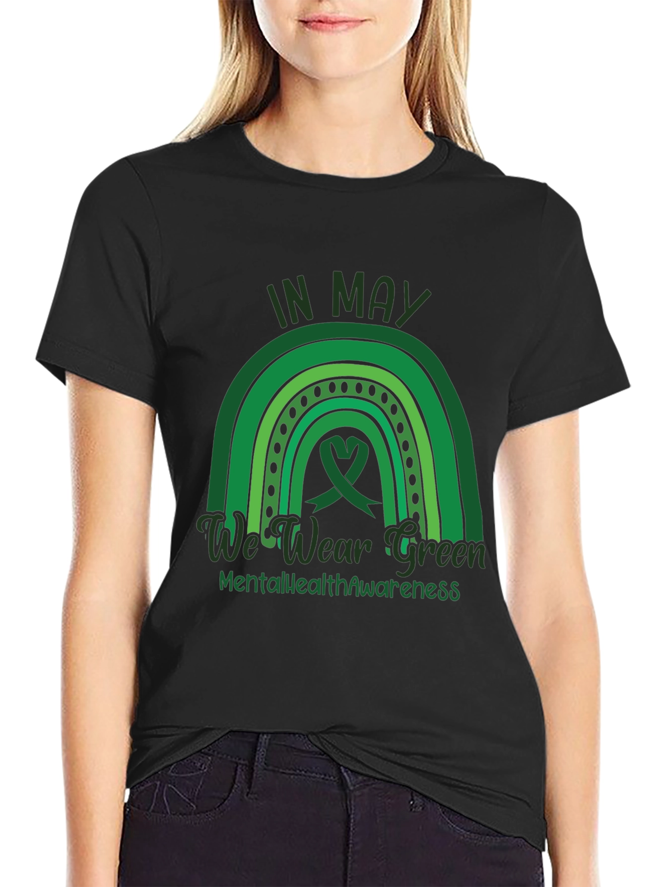 In May We Wear Green Mental Health Awareness T-Shirt
