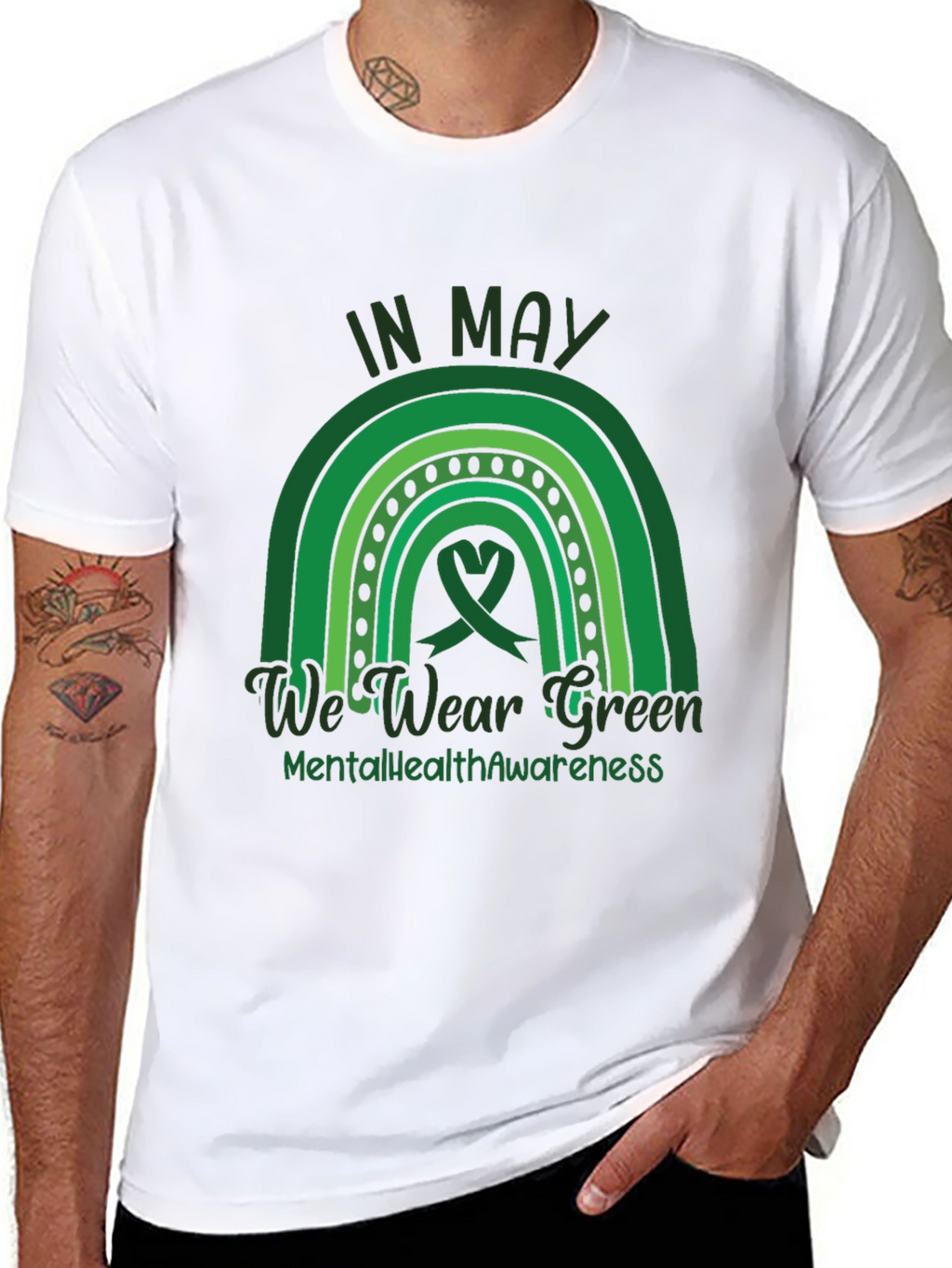 In May We Wear Green Mental Health Awareness T-Shirt
