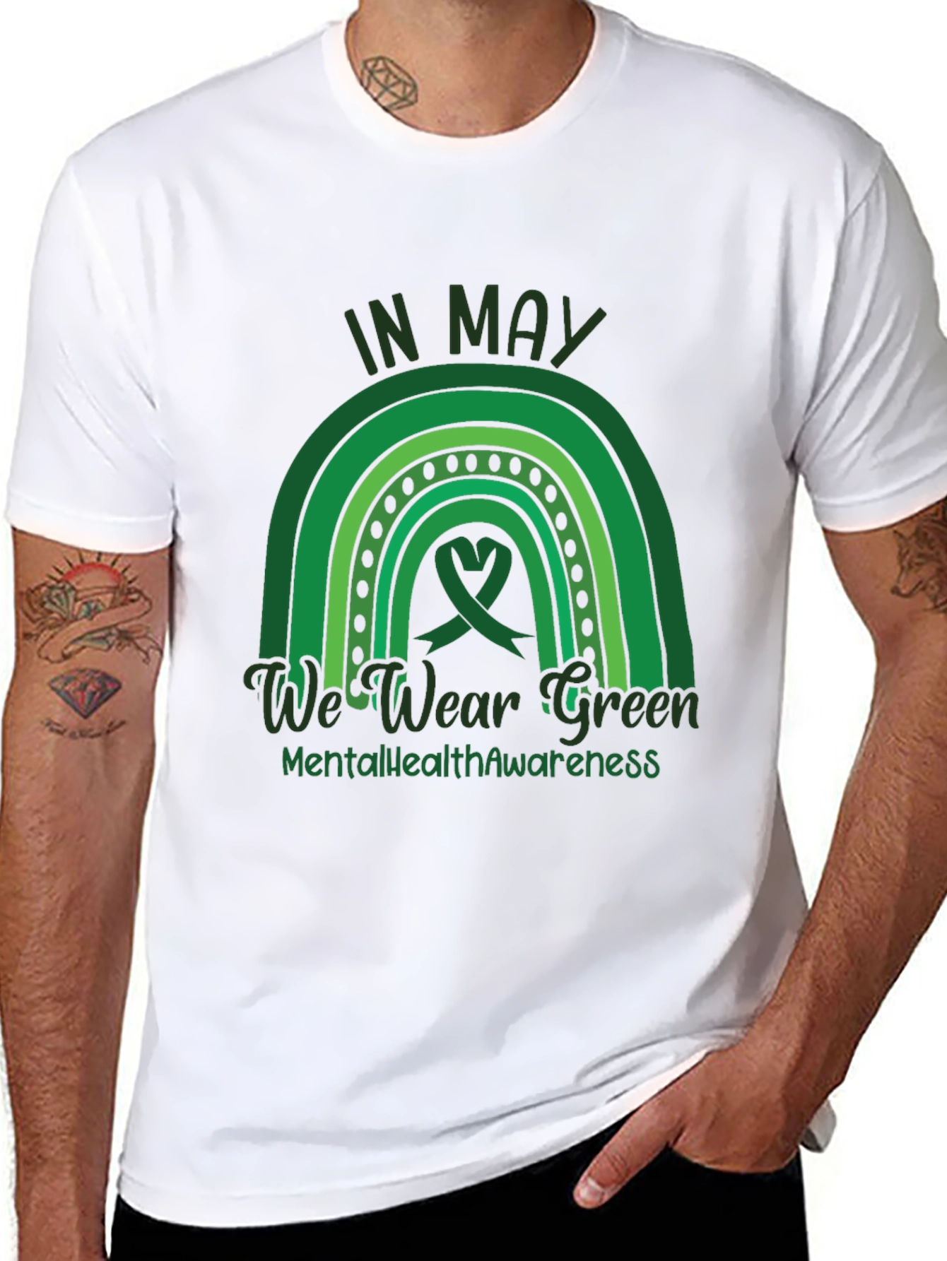 In May We Wear Green Mental Health Awareness T-Shirt