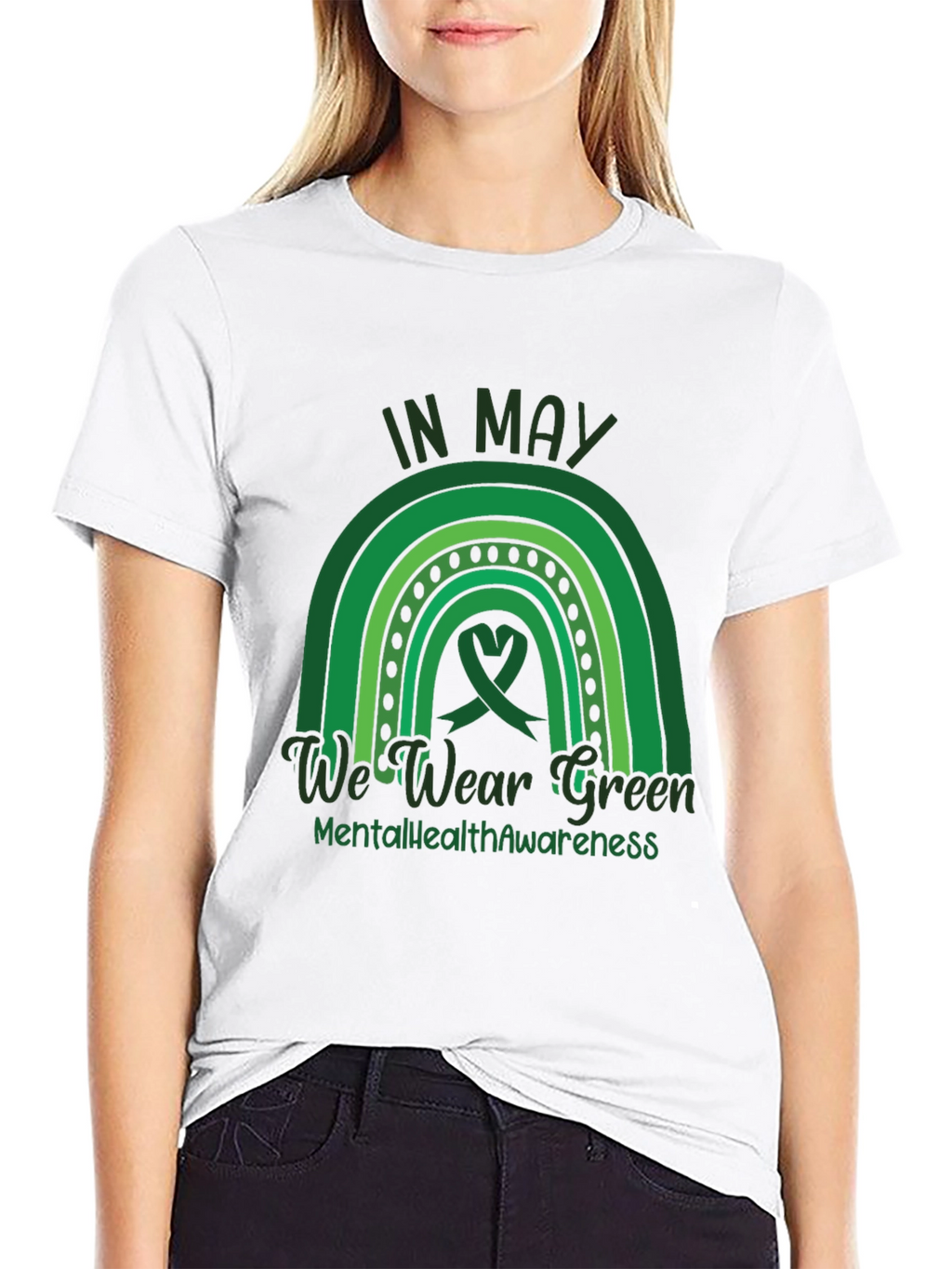 In May We Wear Green Mental Health Awareness T-Shirt