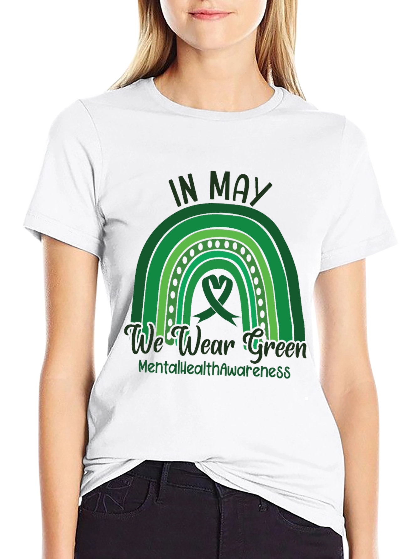 In May We Wear Green Mental Health Awareness T-Shirt