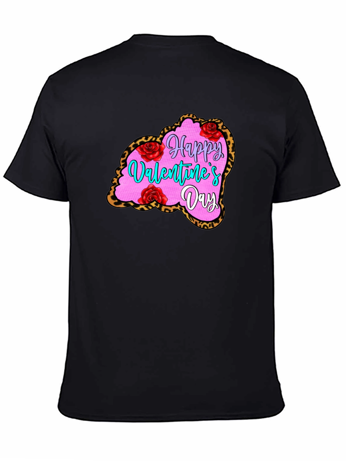 Valentines Day Leopard Heart T-Shirt