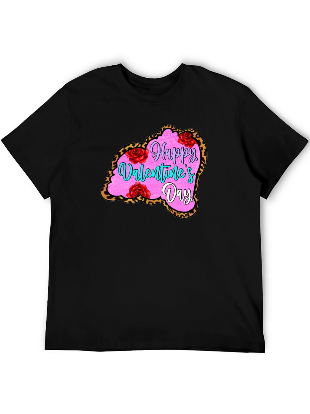 Valentines Day Leopard Heart T-Shirt