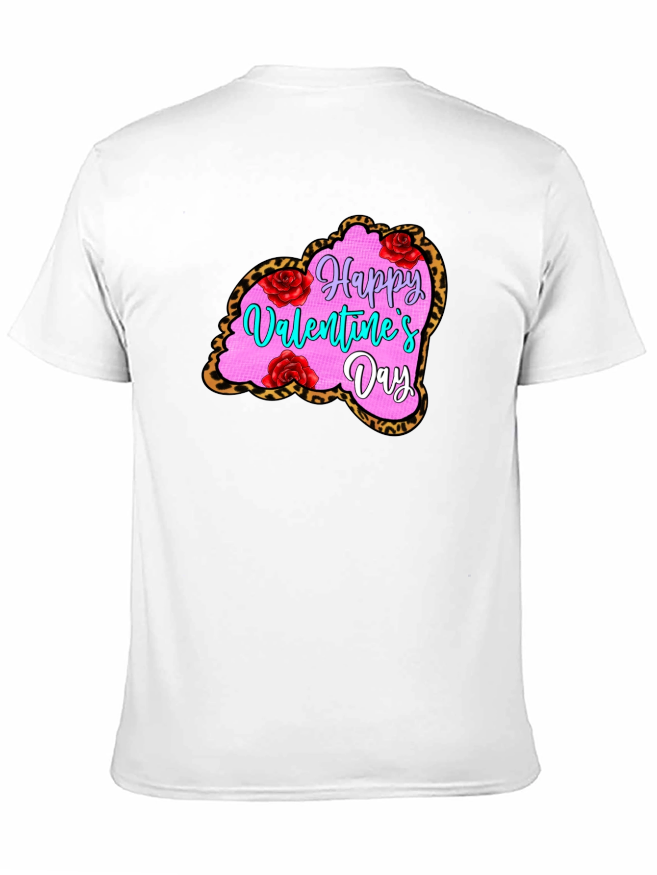 Valentines Day Leopard Heart T-Shirt