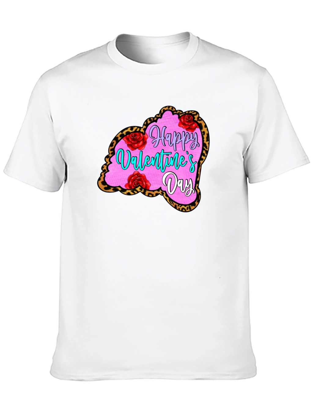 Valentines Day Leopard Heart T-Shirt