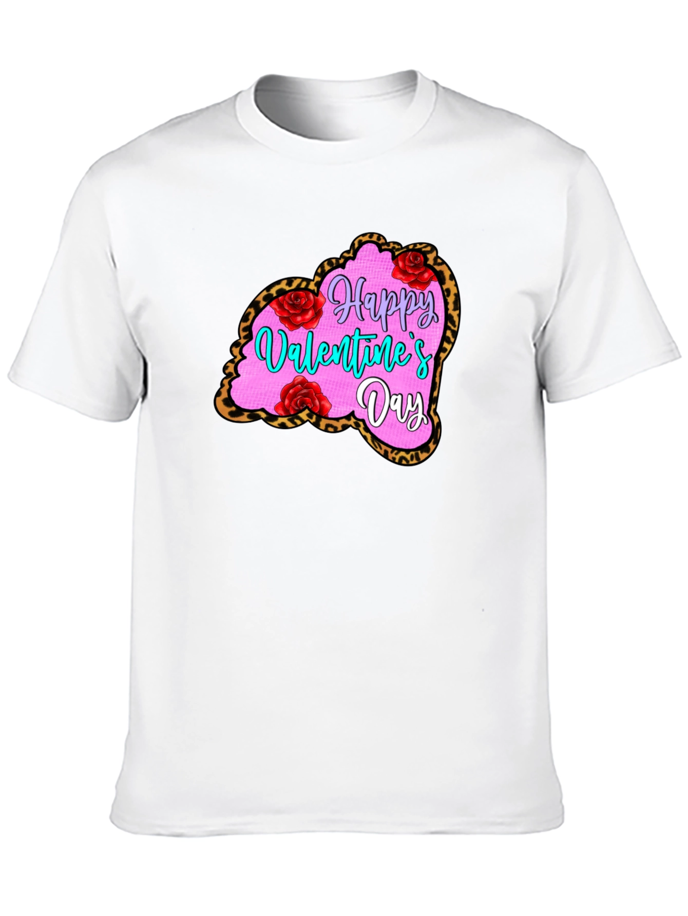 Valentines Day Leopard Heart T-Shirt