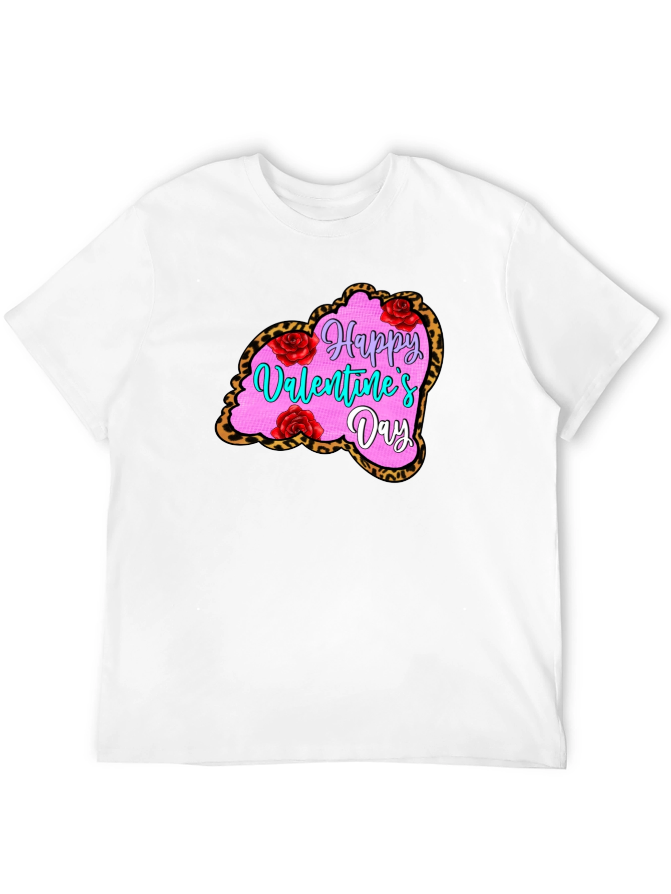 Valentines Day Leopard Heart T-Shirt