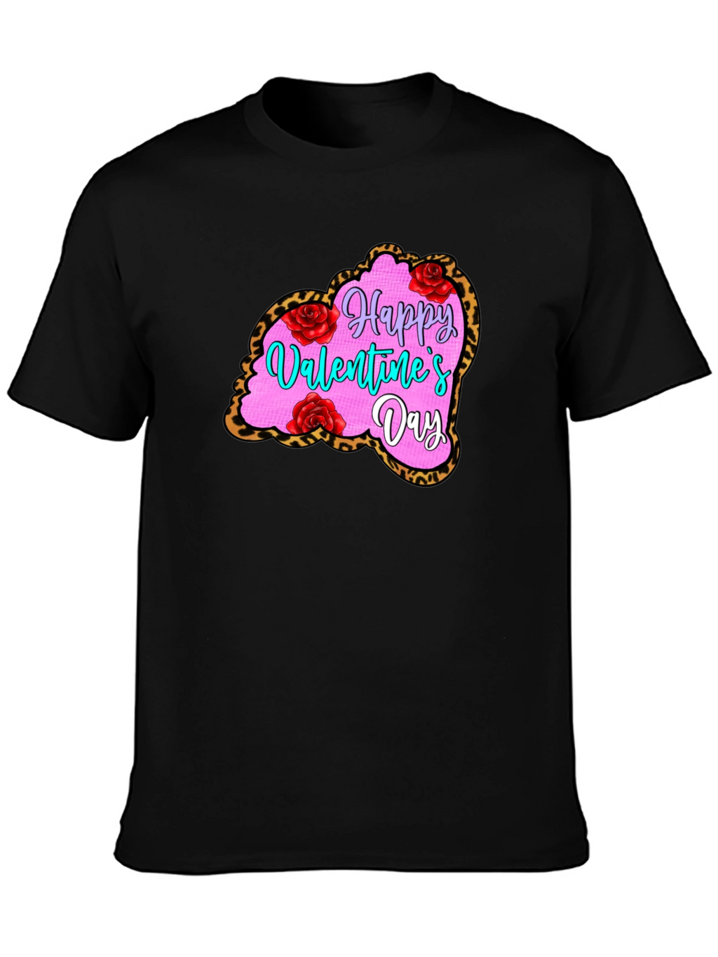 Valentines Day Leopard Heart T-Shirt