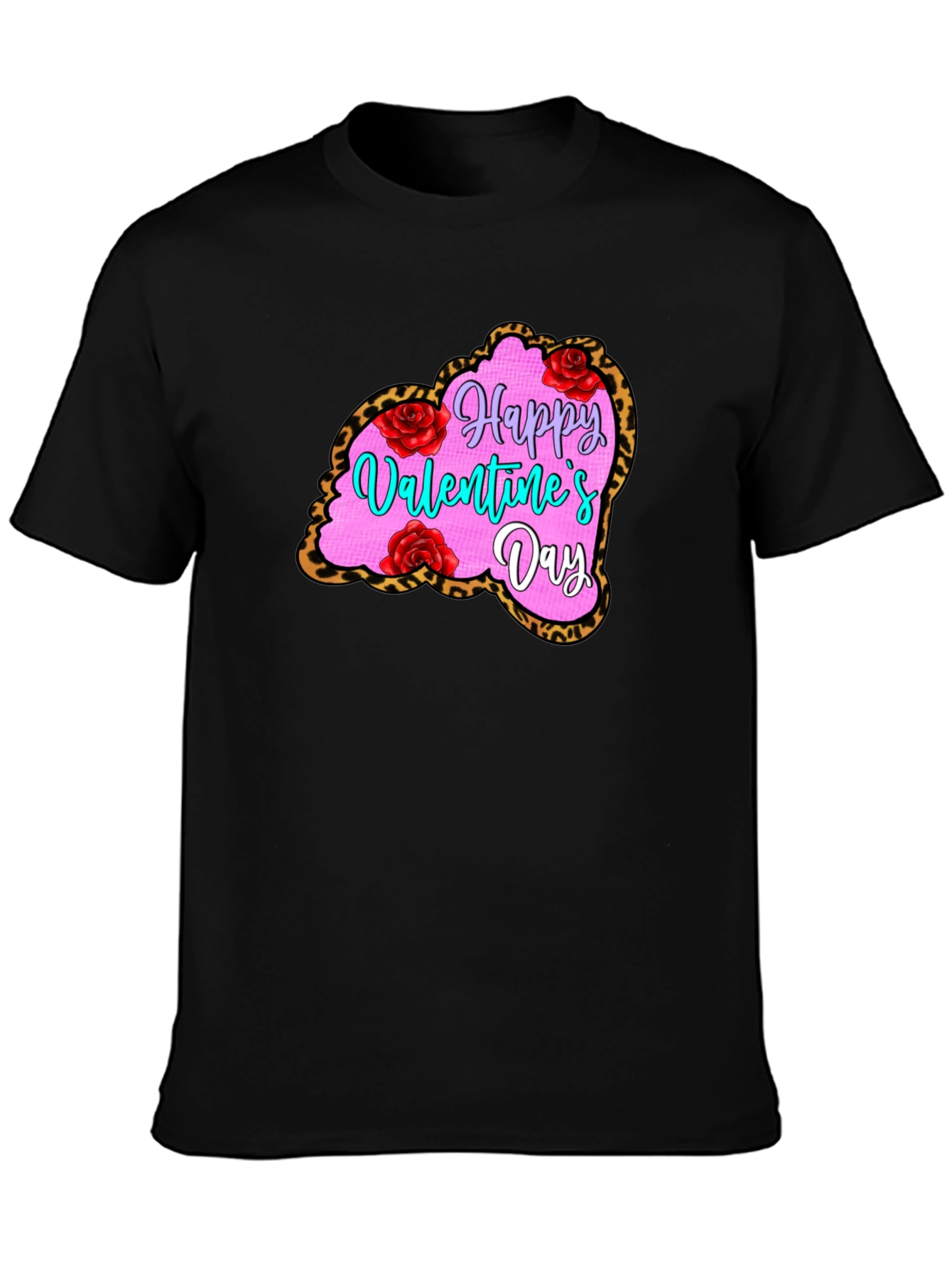Valentines Day Leopard Heart T-Shirt