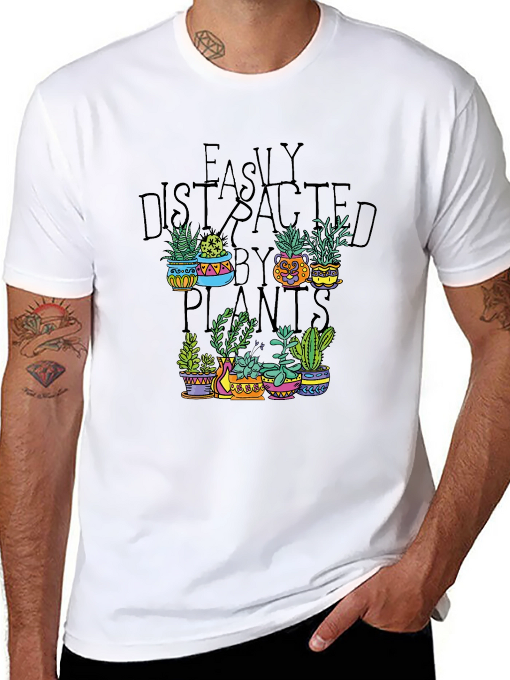 Easily Distracted By Plants Graphic T-Shirt