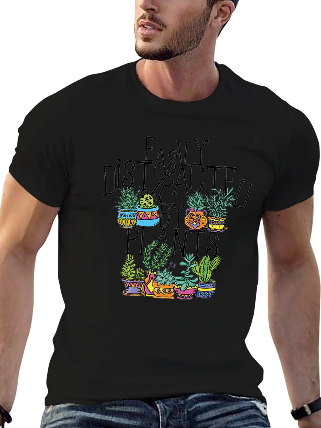 Easily Distracted By Plants Graphic T-Shirt