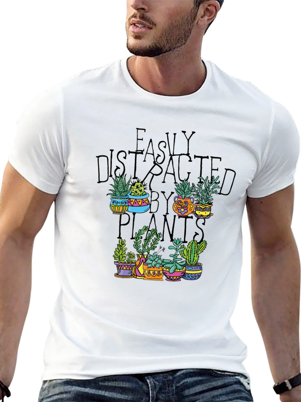 Easily Distracted By Plants Graphic T-Shirt