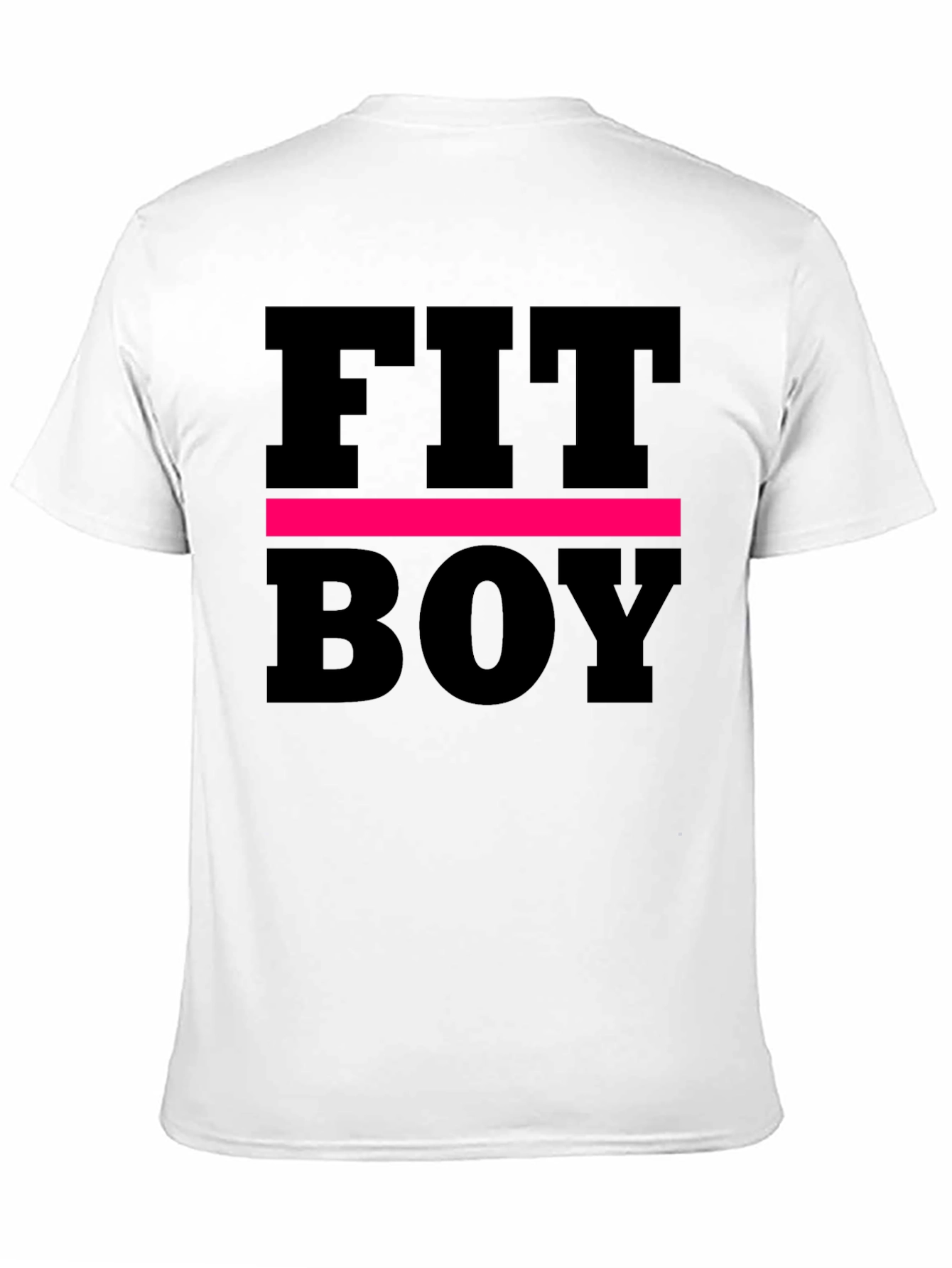 Fit Boy Graphic Tee - Black Cotton T-Shirt