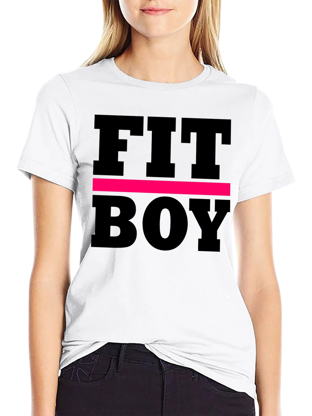 Fit Boy Graphic Tee - Black Cotton T-Shirt