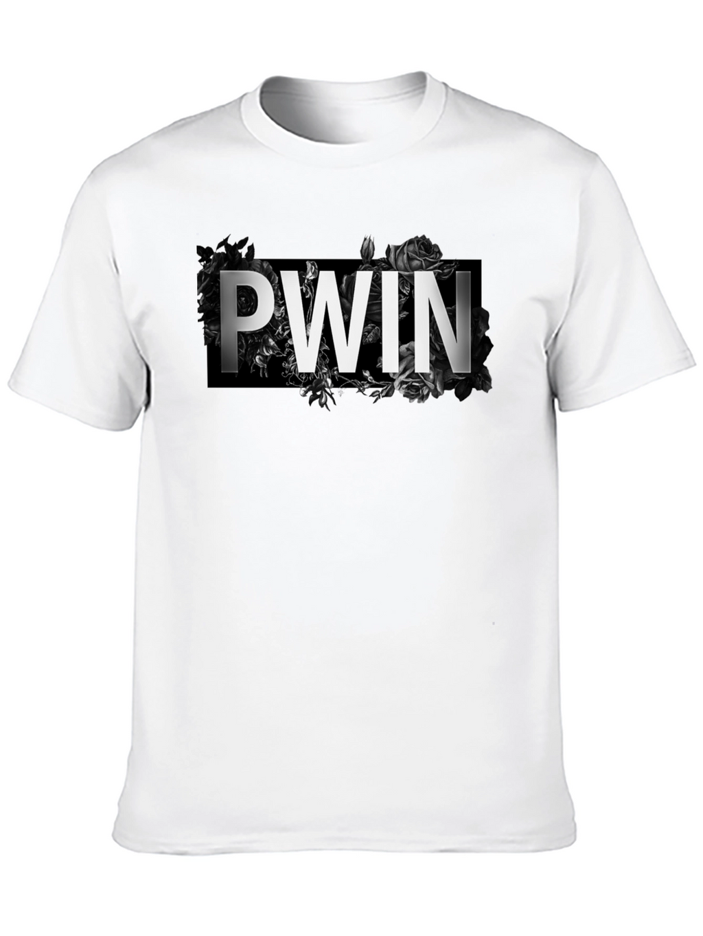 PWN Floral Graphic Print Black T-Shirt