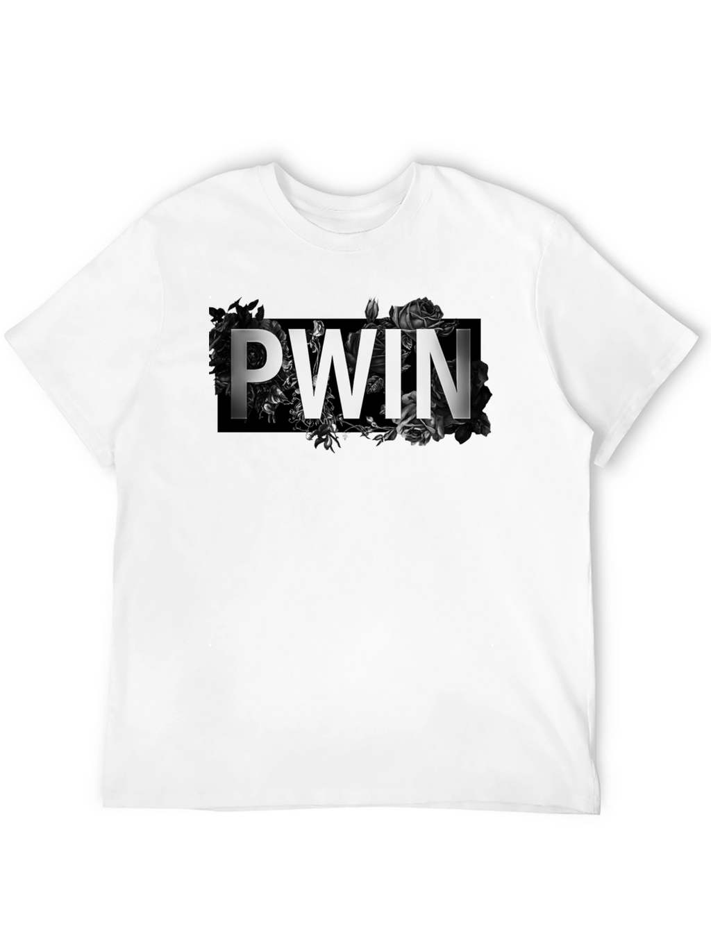 PWN Floral Graphic Print Black T-Shirt