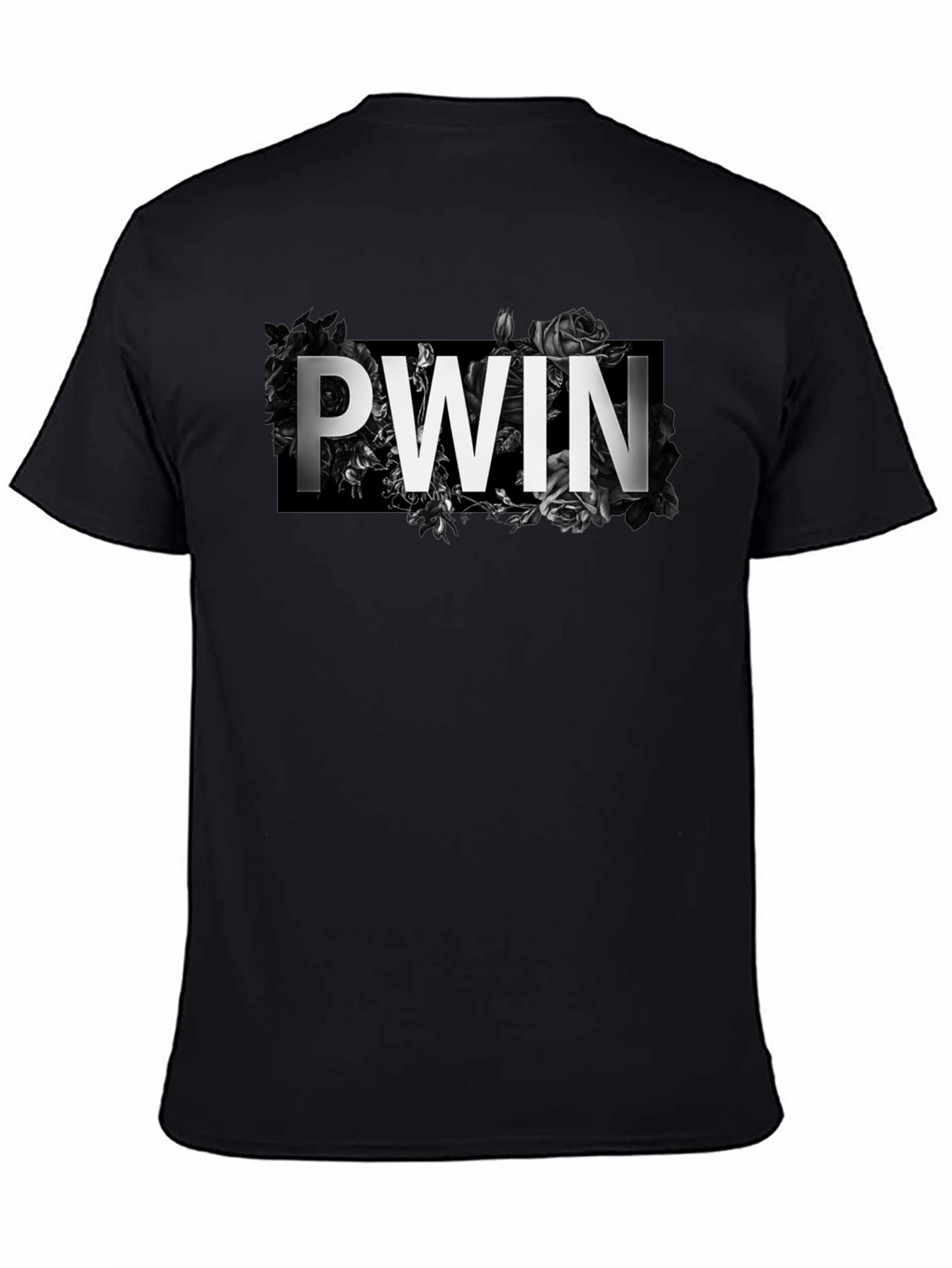 PWN Floral Graphic Print Black T-Shirt