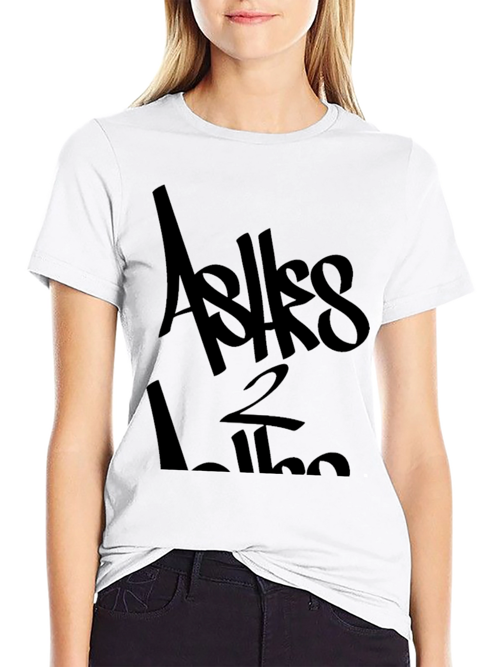 Asks 2 Like Black Graphic Tee