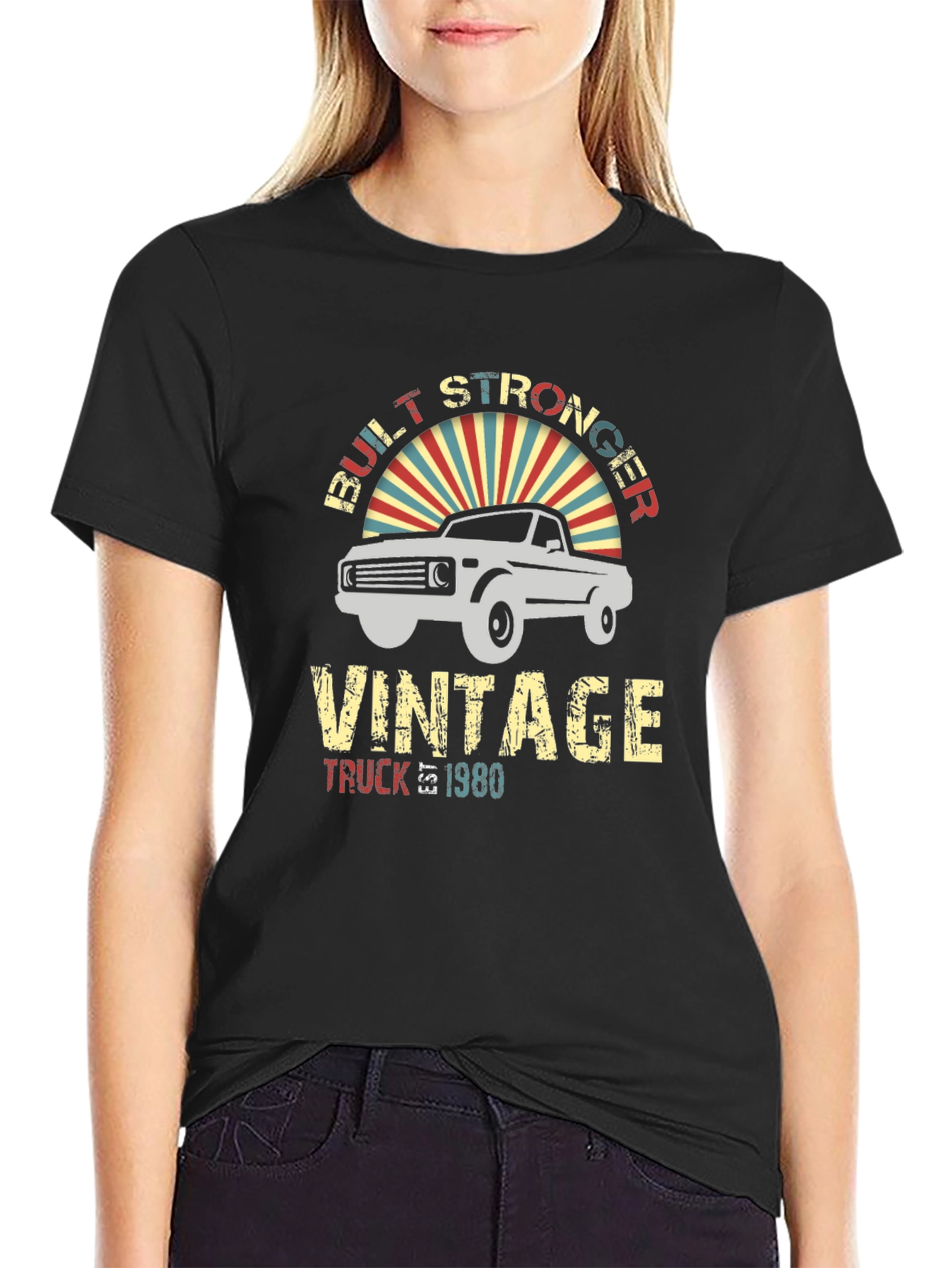 Vintage Truck 1980 T-Shirt - Built Stronger Tee
