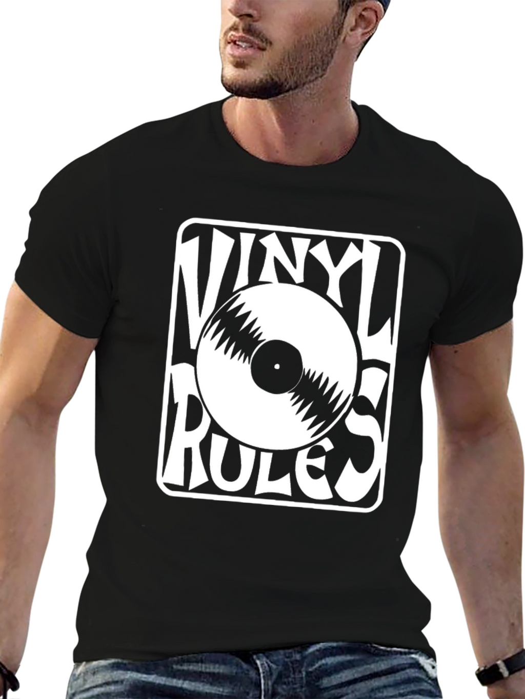 Vinyl Rules T-Shirt - Retro Music Lover Tee