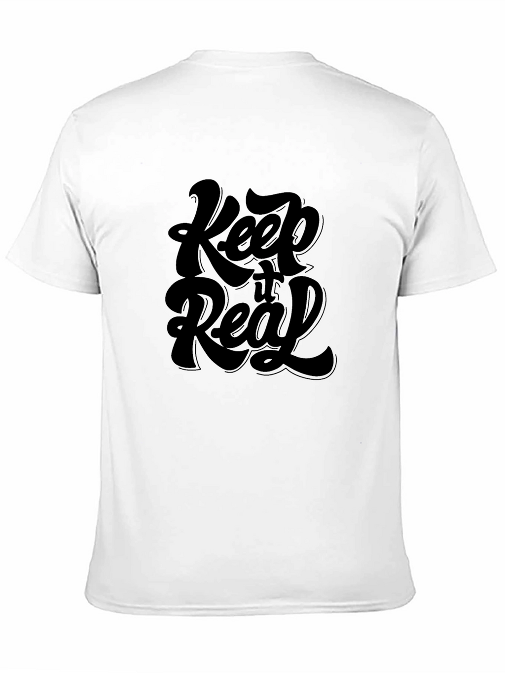 Keep it Real Black Graphic T-Shirt