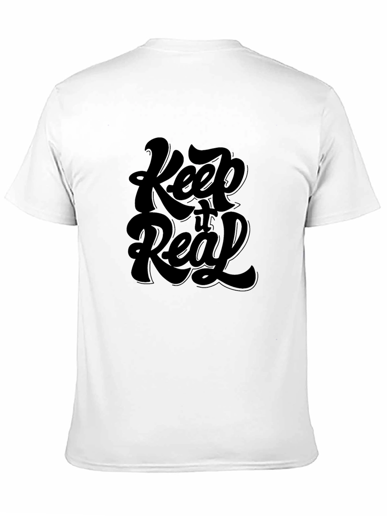 Keep it Real Black Graphic T-Shirt