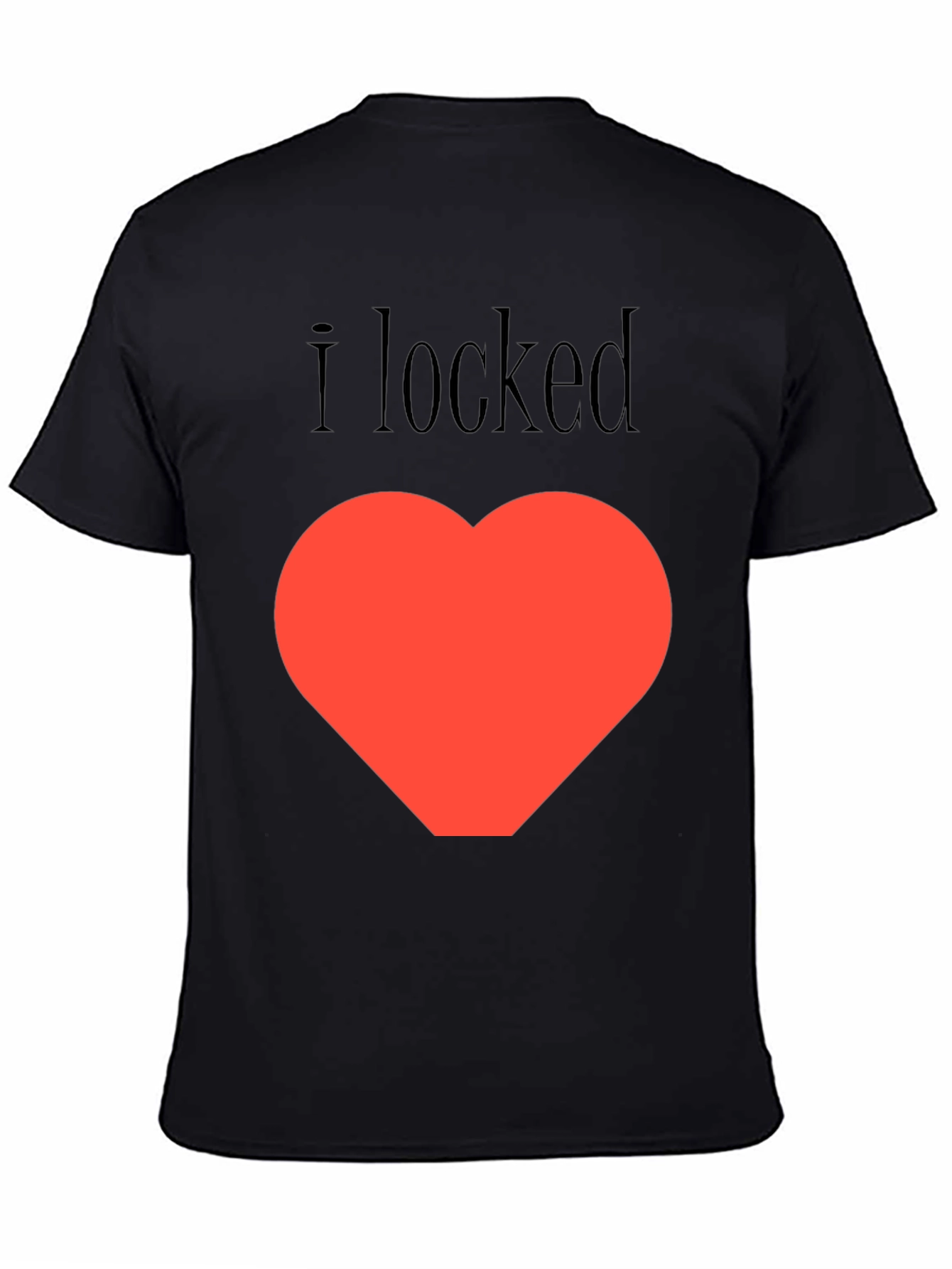 I Locked My Heart T-Shirt - Black Graphic Tee
