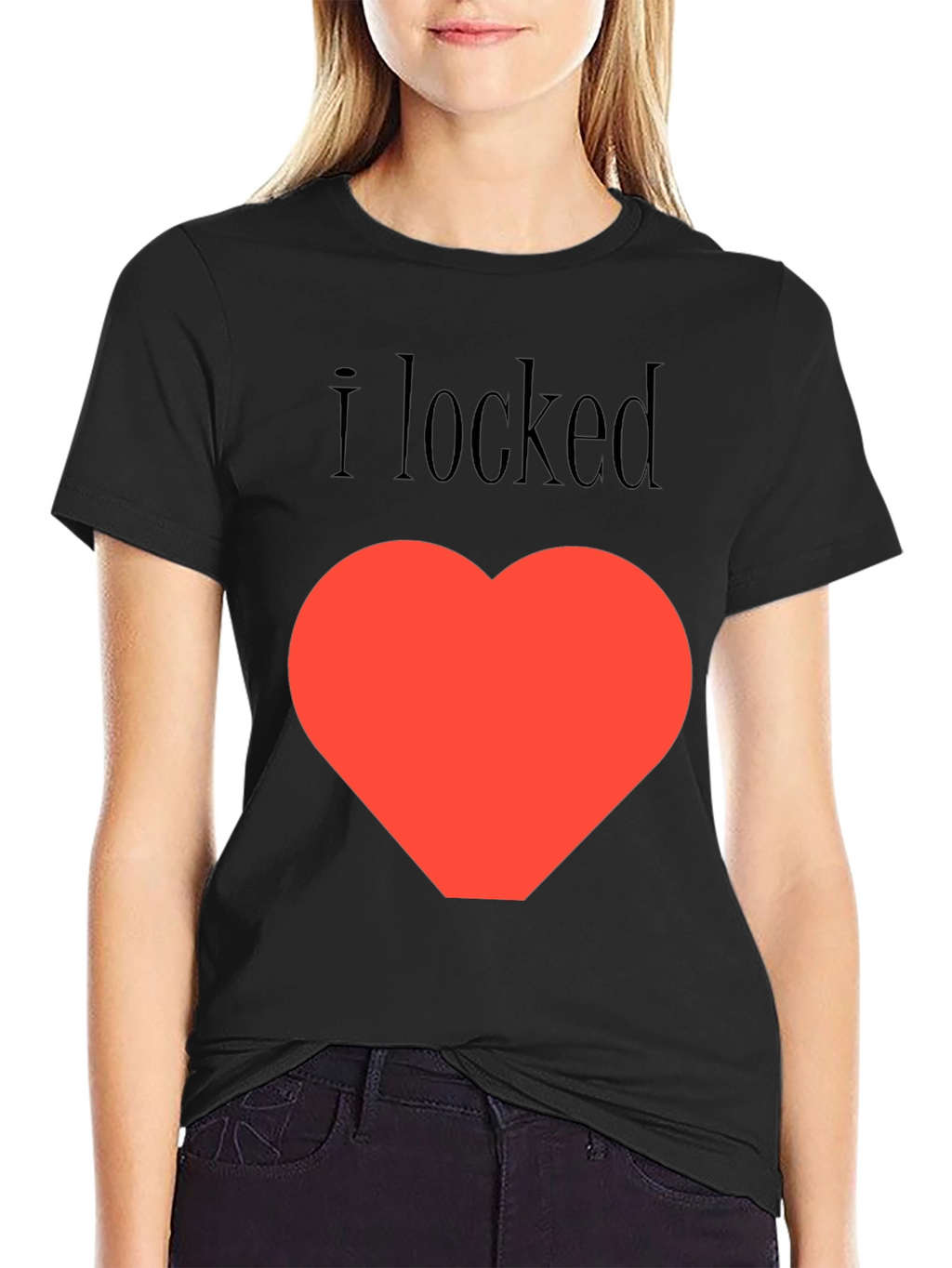 I Locked My Heart T-Shirt - Black Graphic Tee