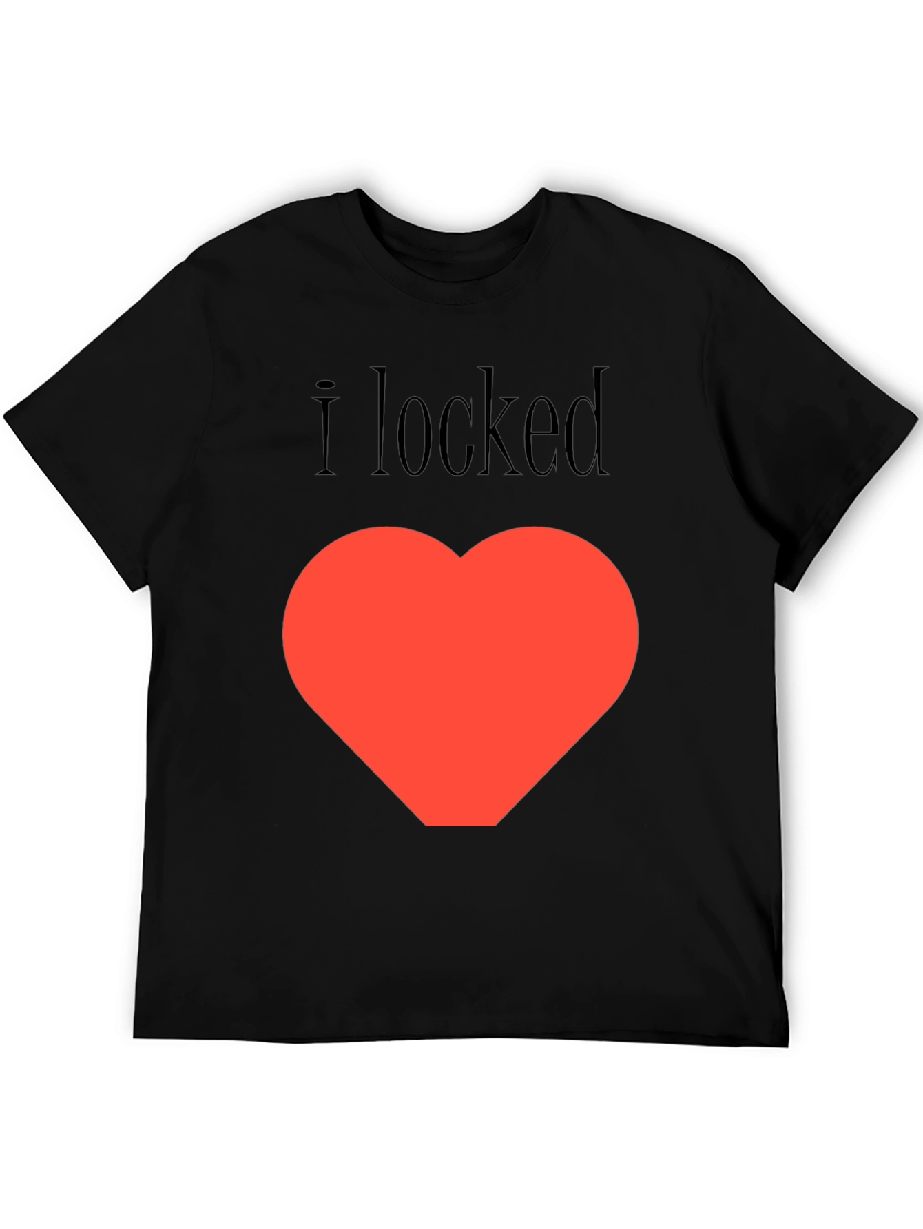 I Locked My Heart T-Shirt - Black Graphic Tee