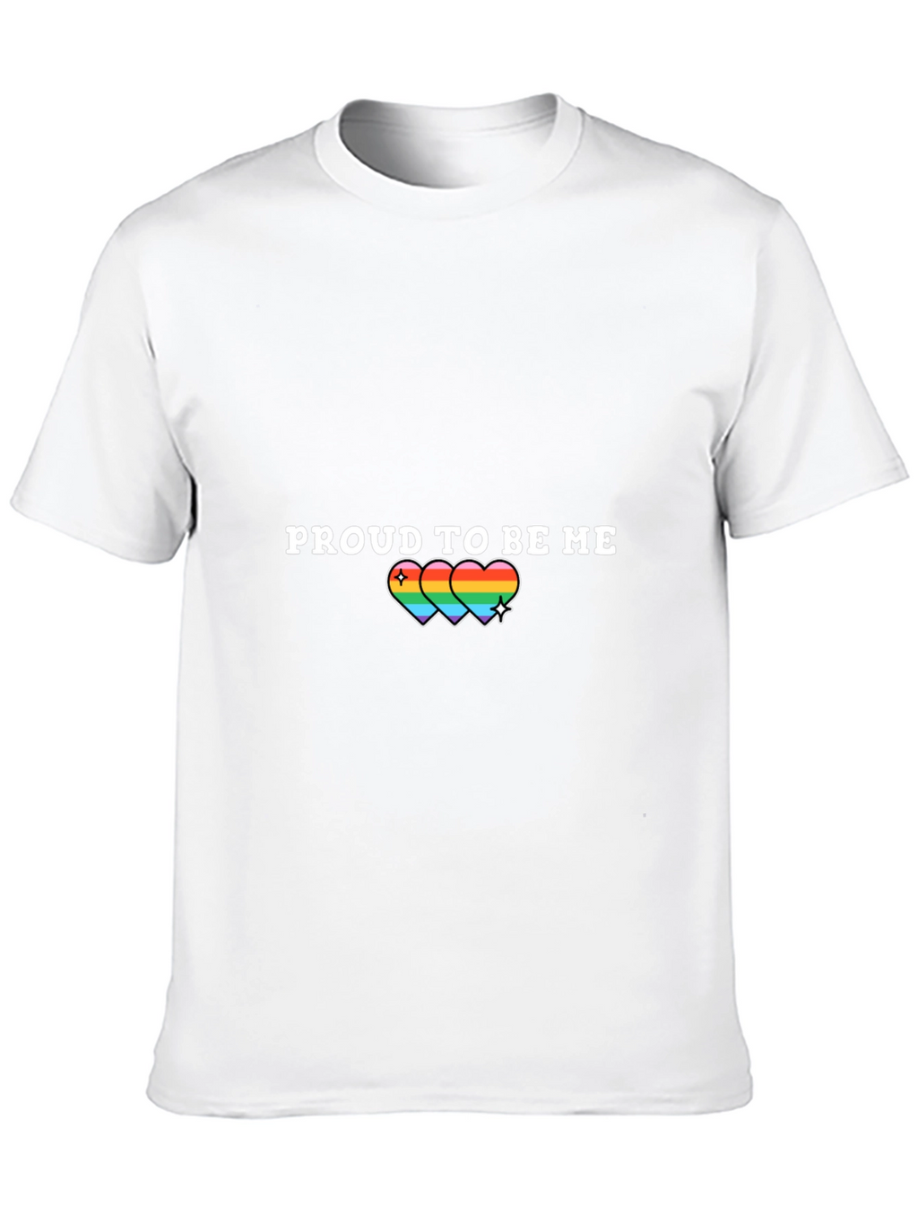 Proud to Be Me Rainbow Heart T-Shirt