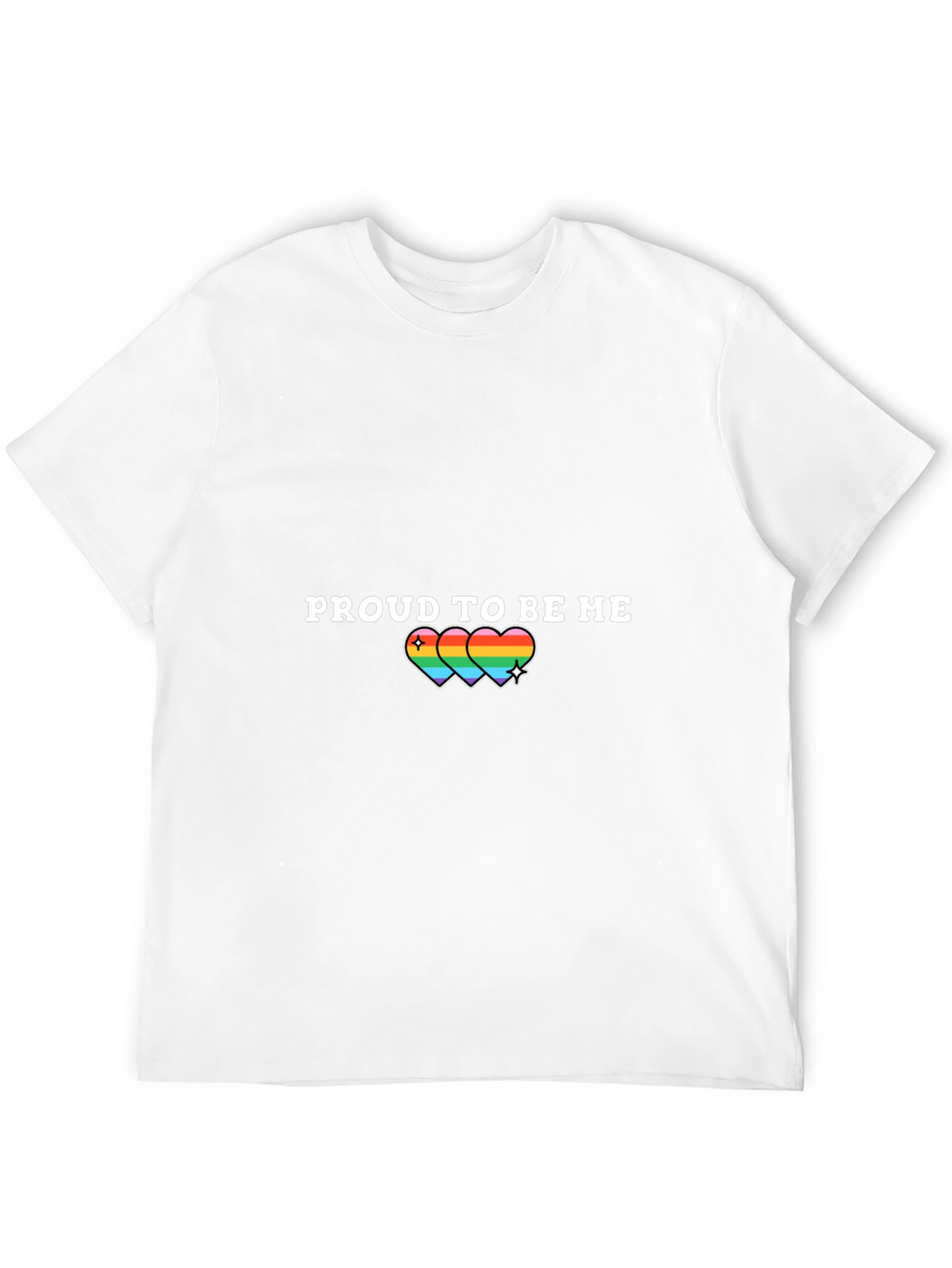 Proud to Be Me Rainbow Heart T-Shirt