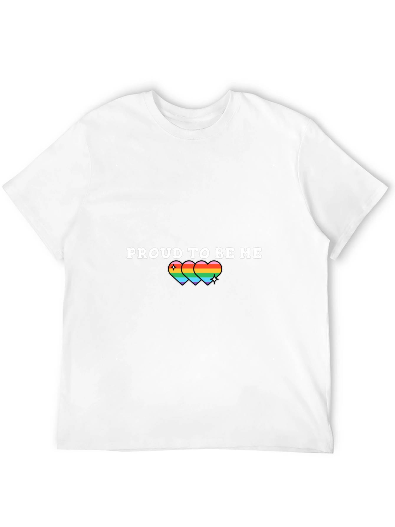 Proud to Be Me Rainbow Heart T-Shirt