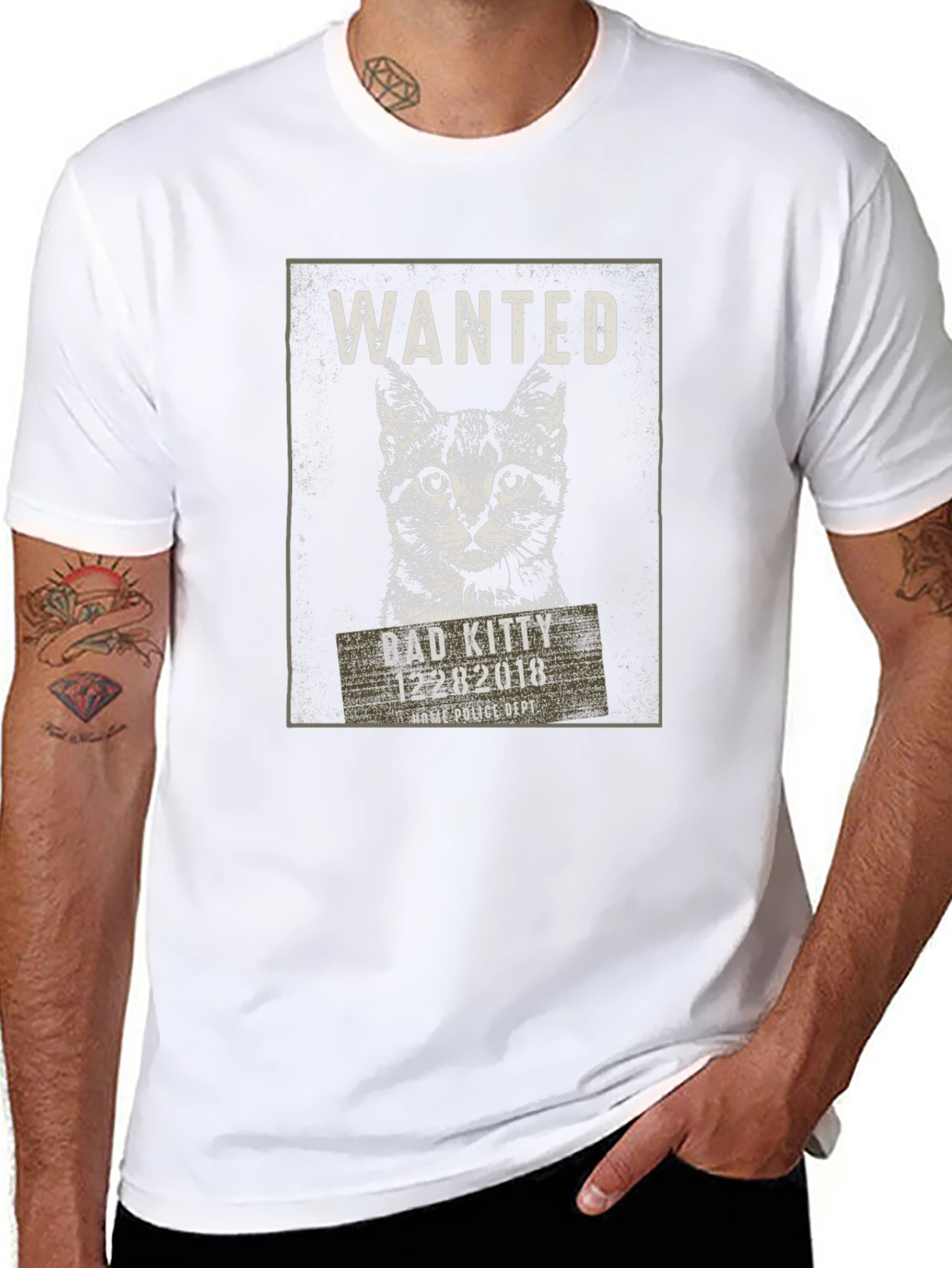 Bad Kitty Wanted T-Shirt