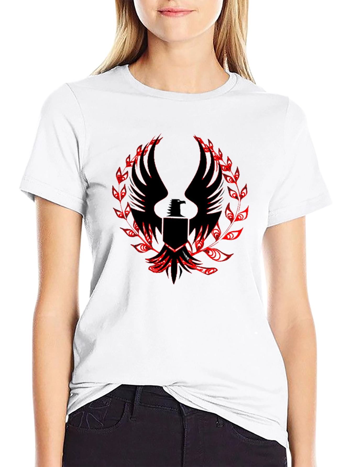 Black T-Shirt with Phoenix Graphic