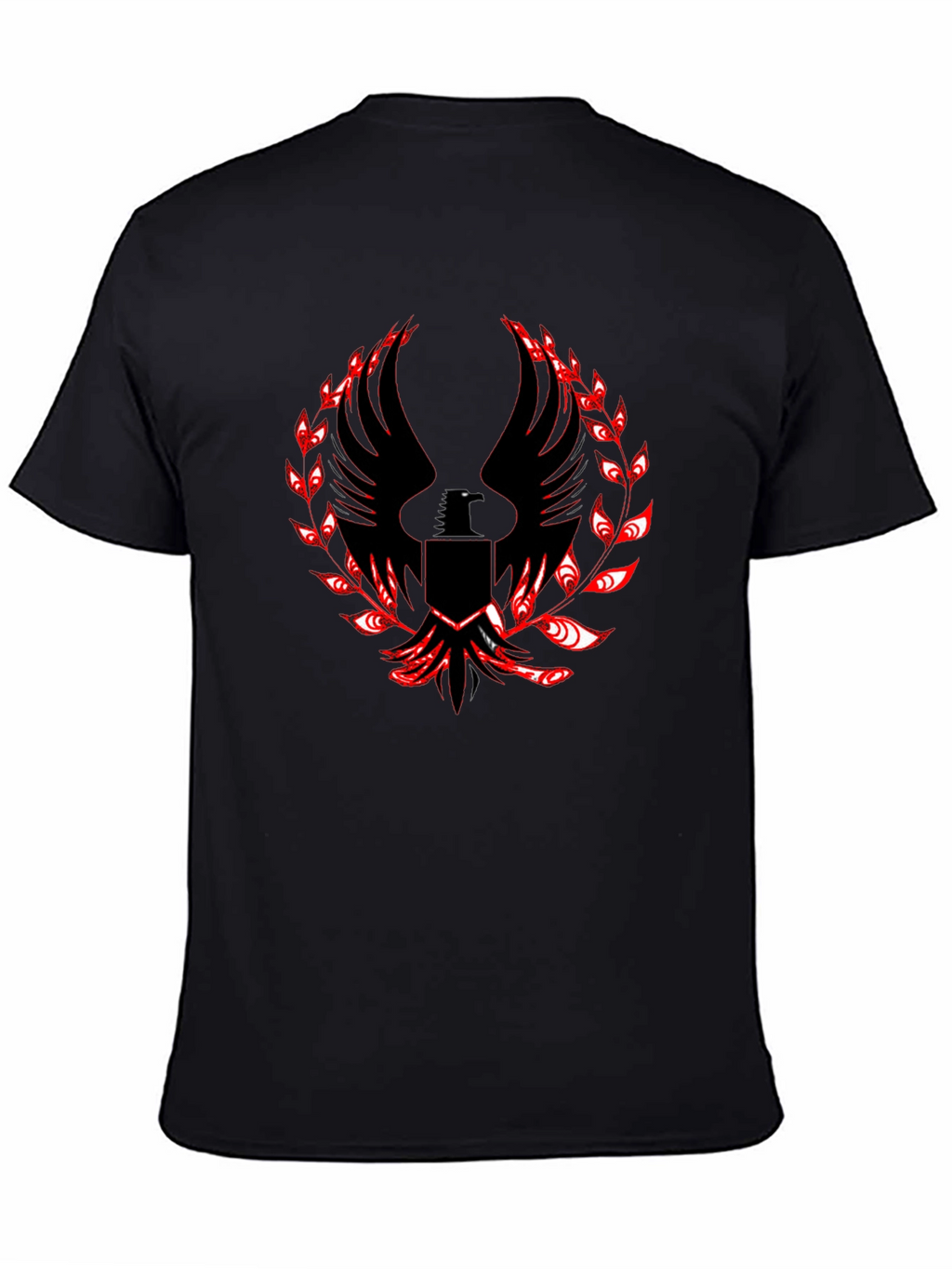 Black T-Shirt with Phoenix Graphic