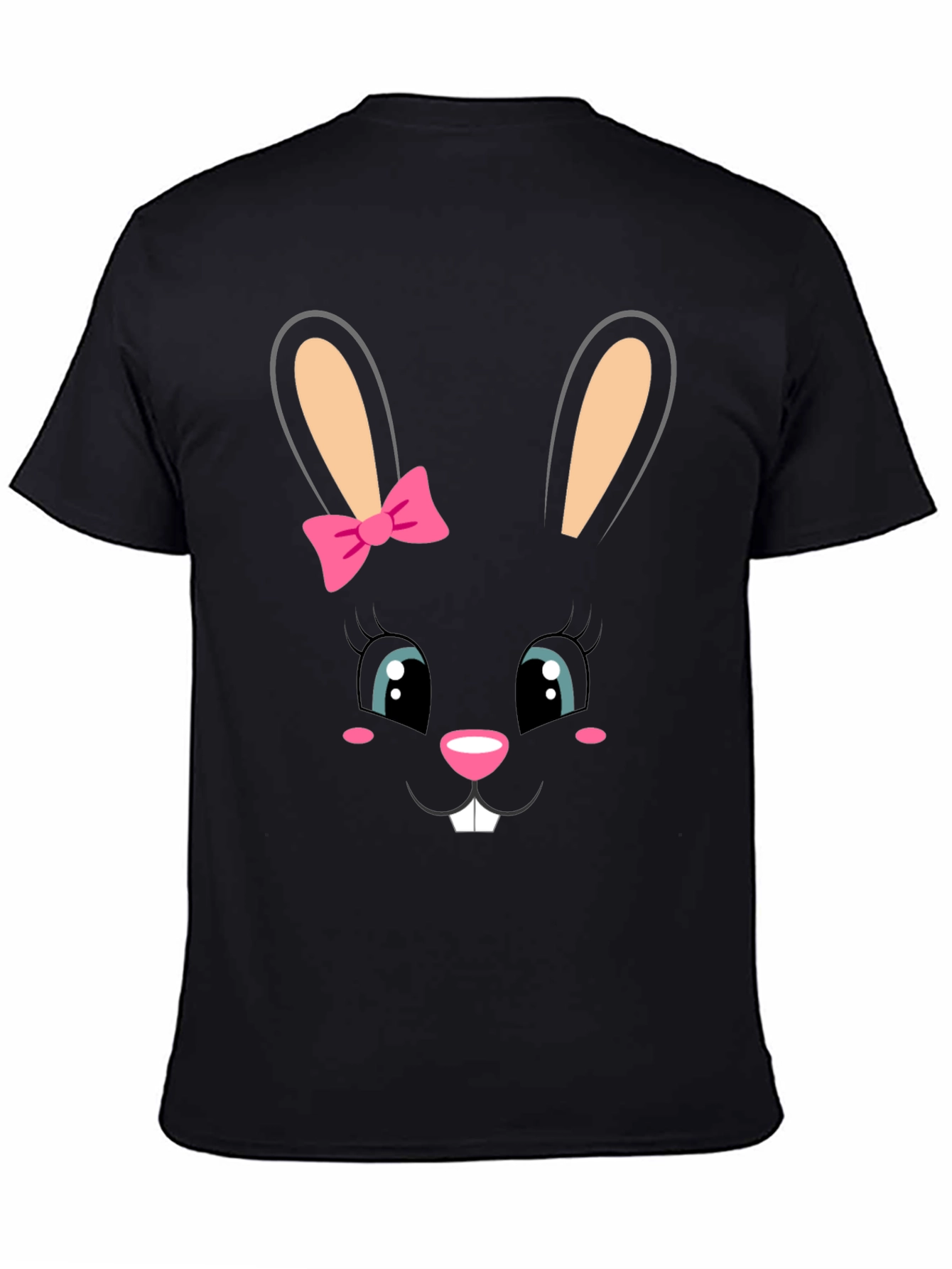 Cute Bunny Face Graphic Tee - Easter Style