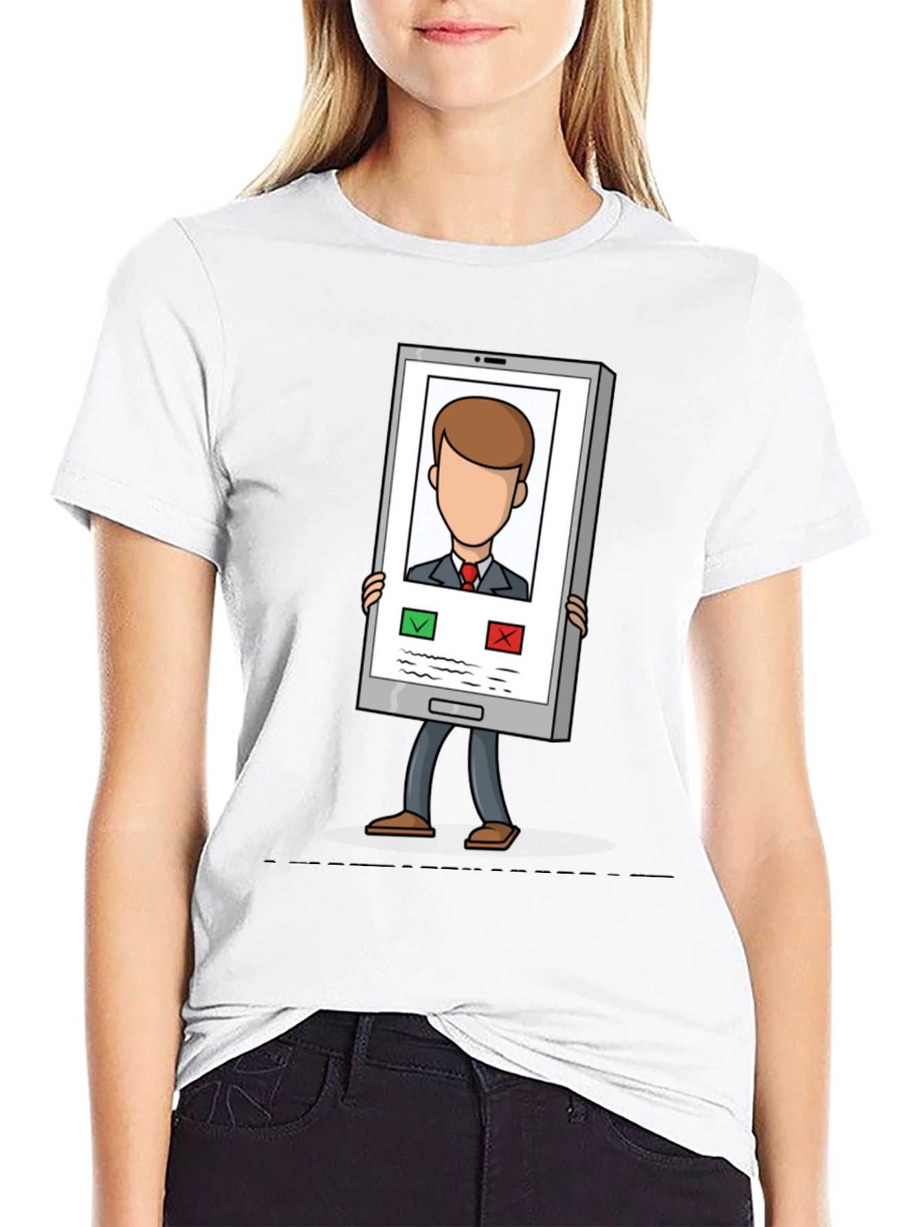 Funny Incoming Call T-Shirt - Trendy Cartoon Tee