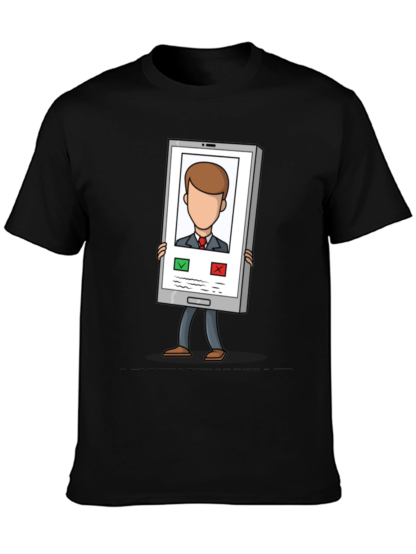 Funny Incoming Call T-Shirt - Trendy Cartoon Tee