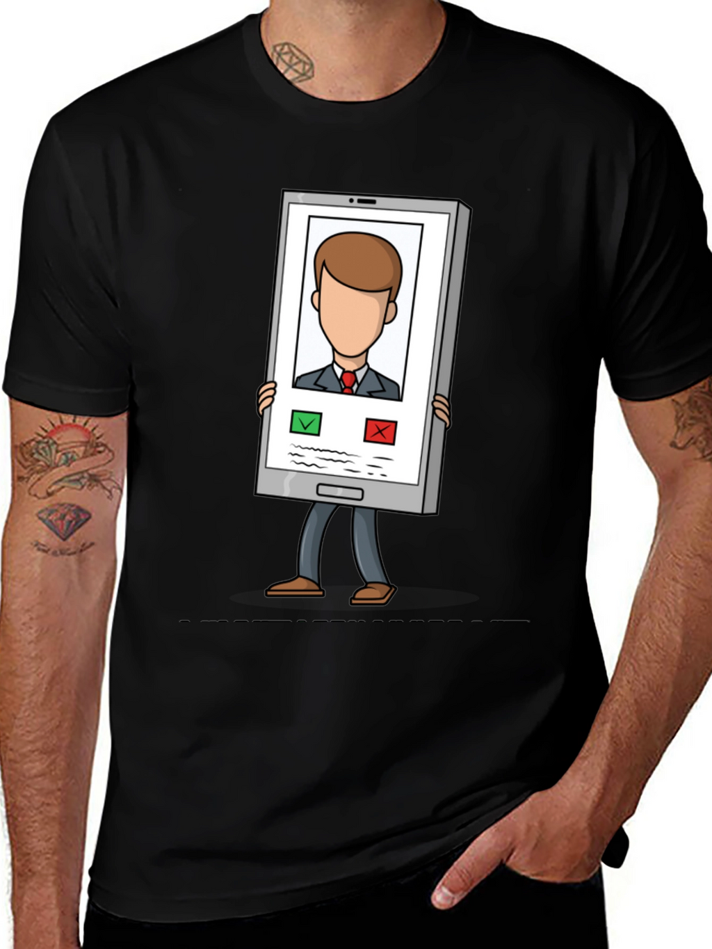 Funny Incoming Call T-Shirt - Trendy Cartoon Tee