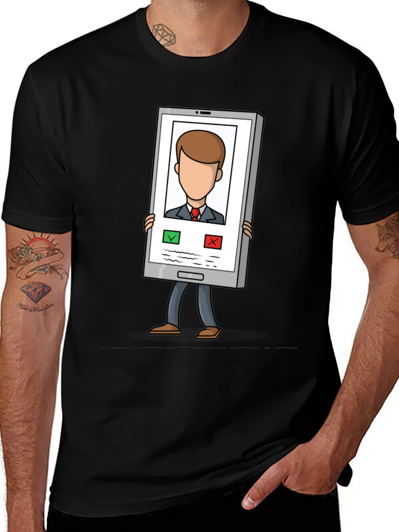 Funny Incoming Call T-Shirt - Trendy Cartoon Tee