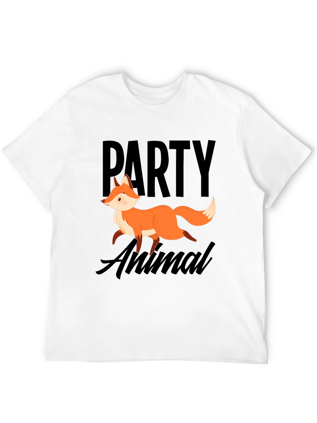 Party Animal Fox Graphic T-Shirt