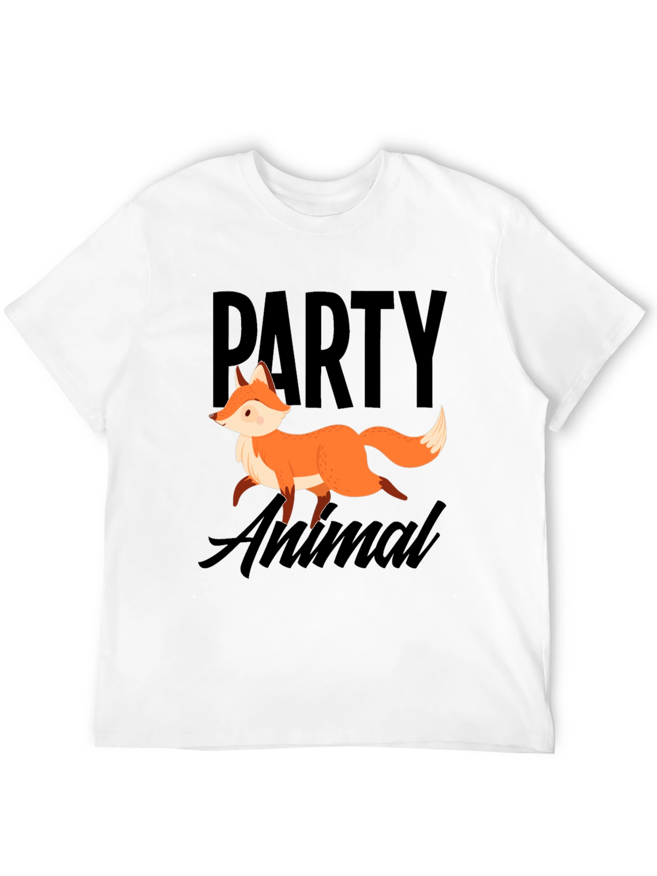Party Animal Fox Graphic T-Shirt