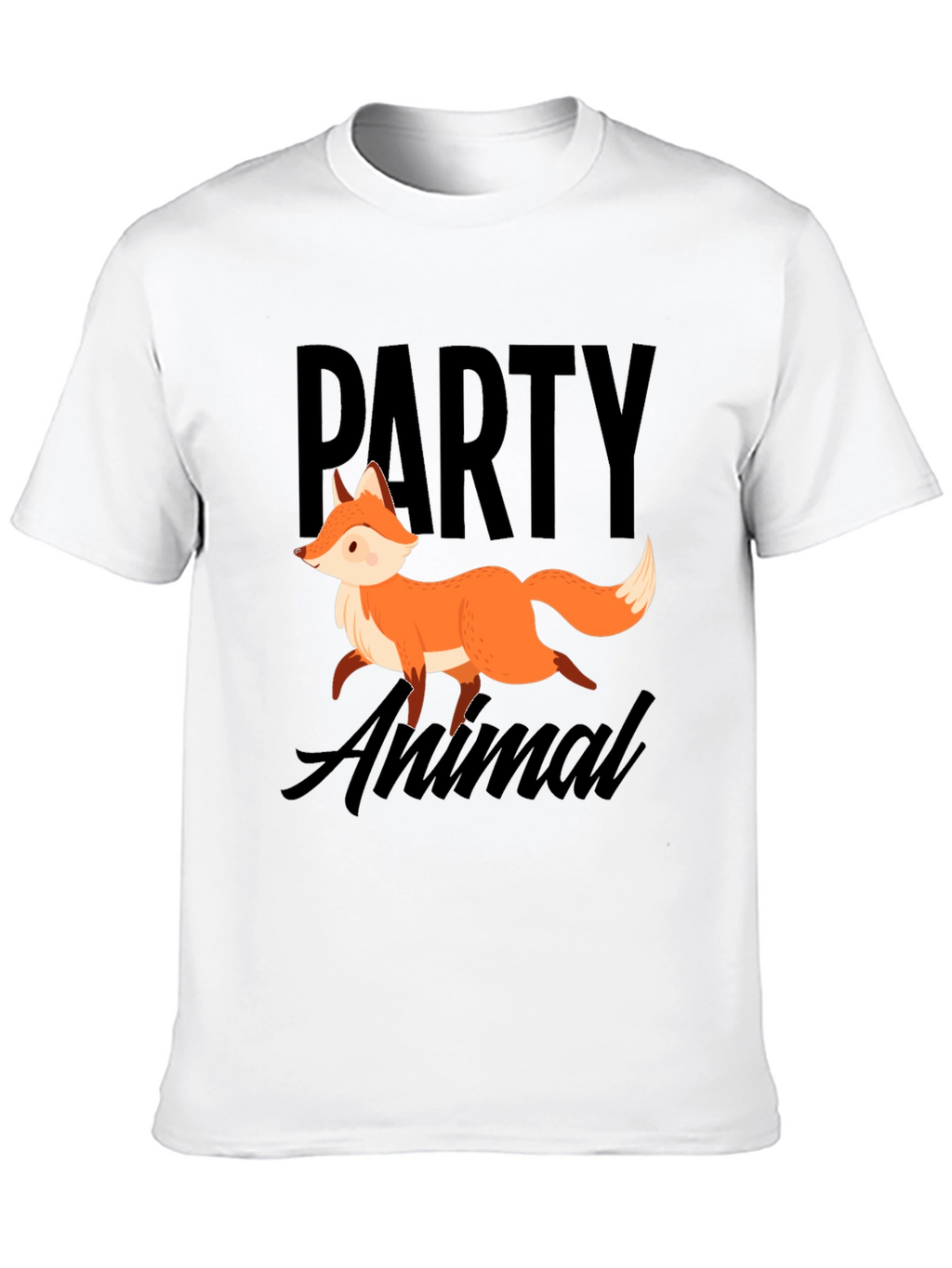Party Animal Fox Graphic T-Shirt