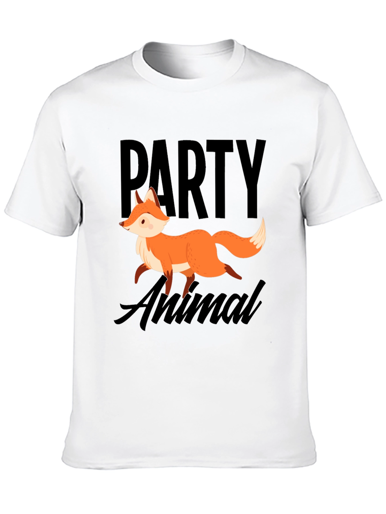 Party Animal Fox Graphic T-Shirt