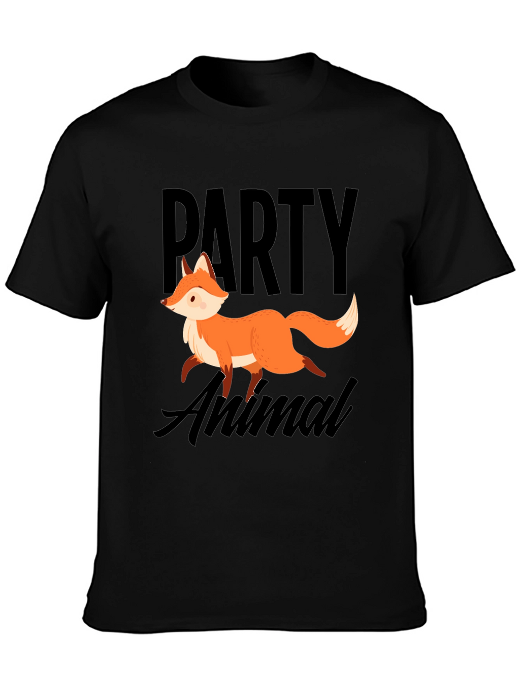 Party Animal Fox Graphic T-Shirt