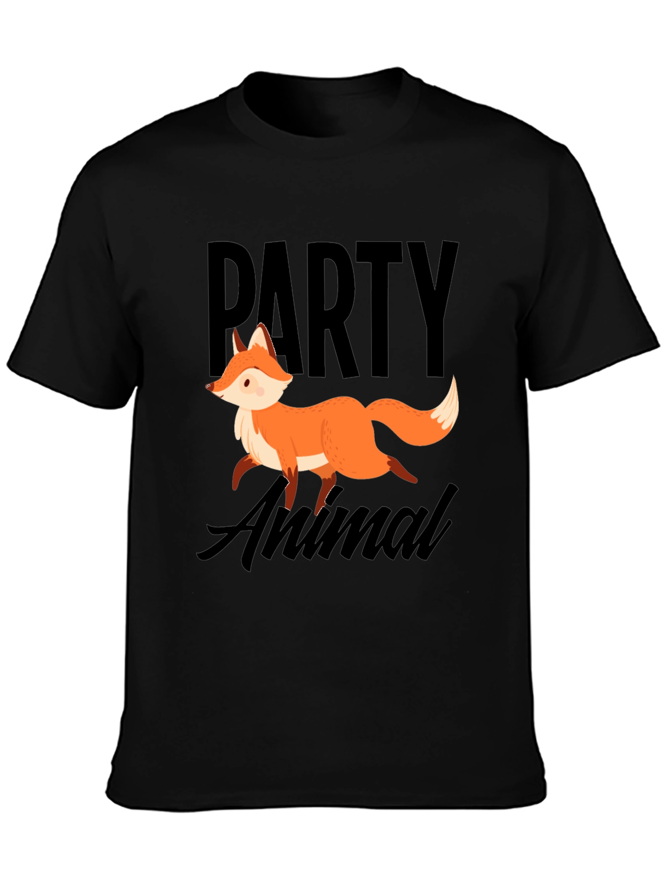 Party Animal Fox Graphic T-Shirt