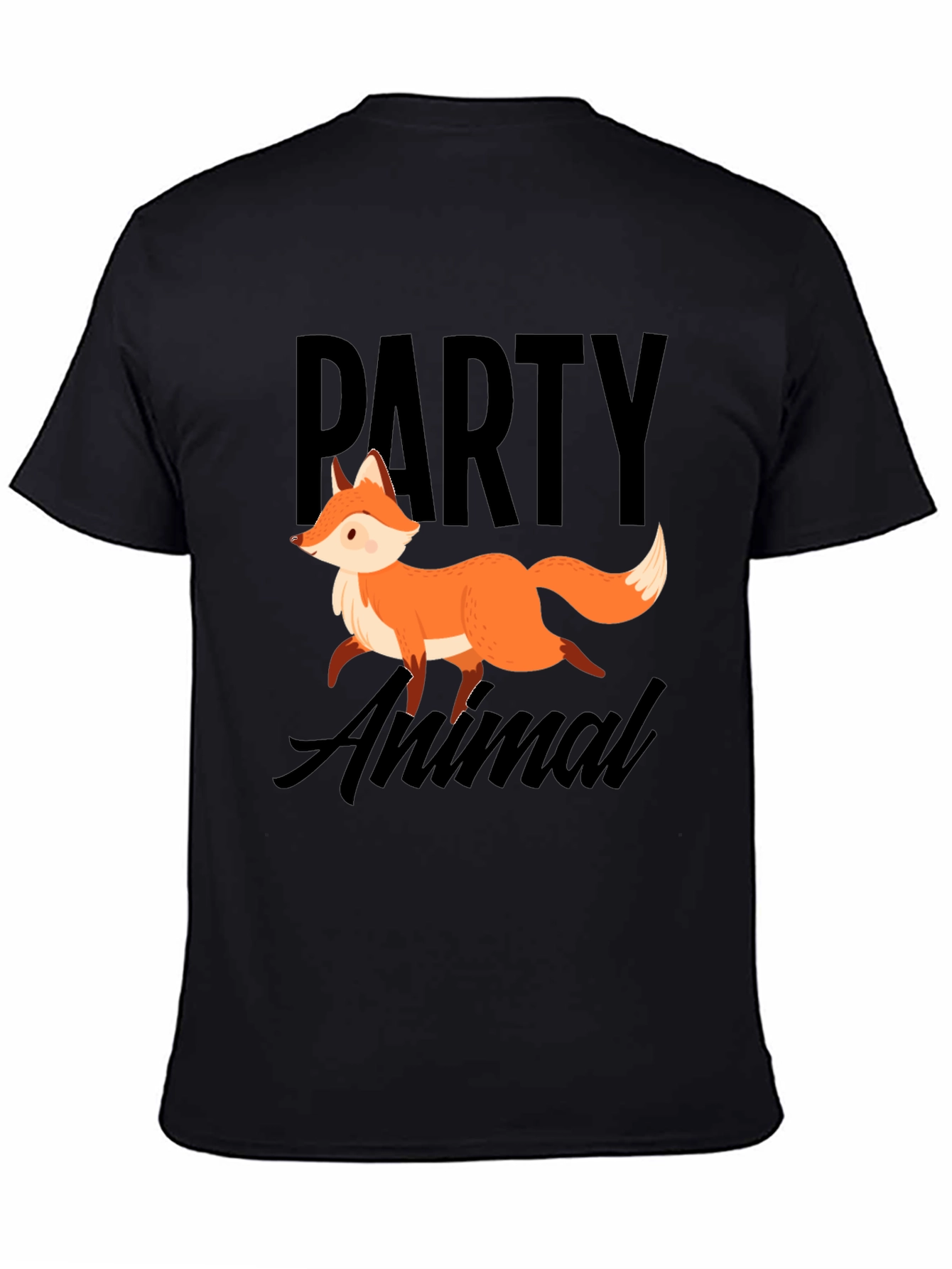 Party Animal Fox Graphic T-Shirt
