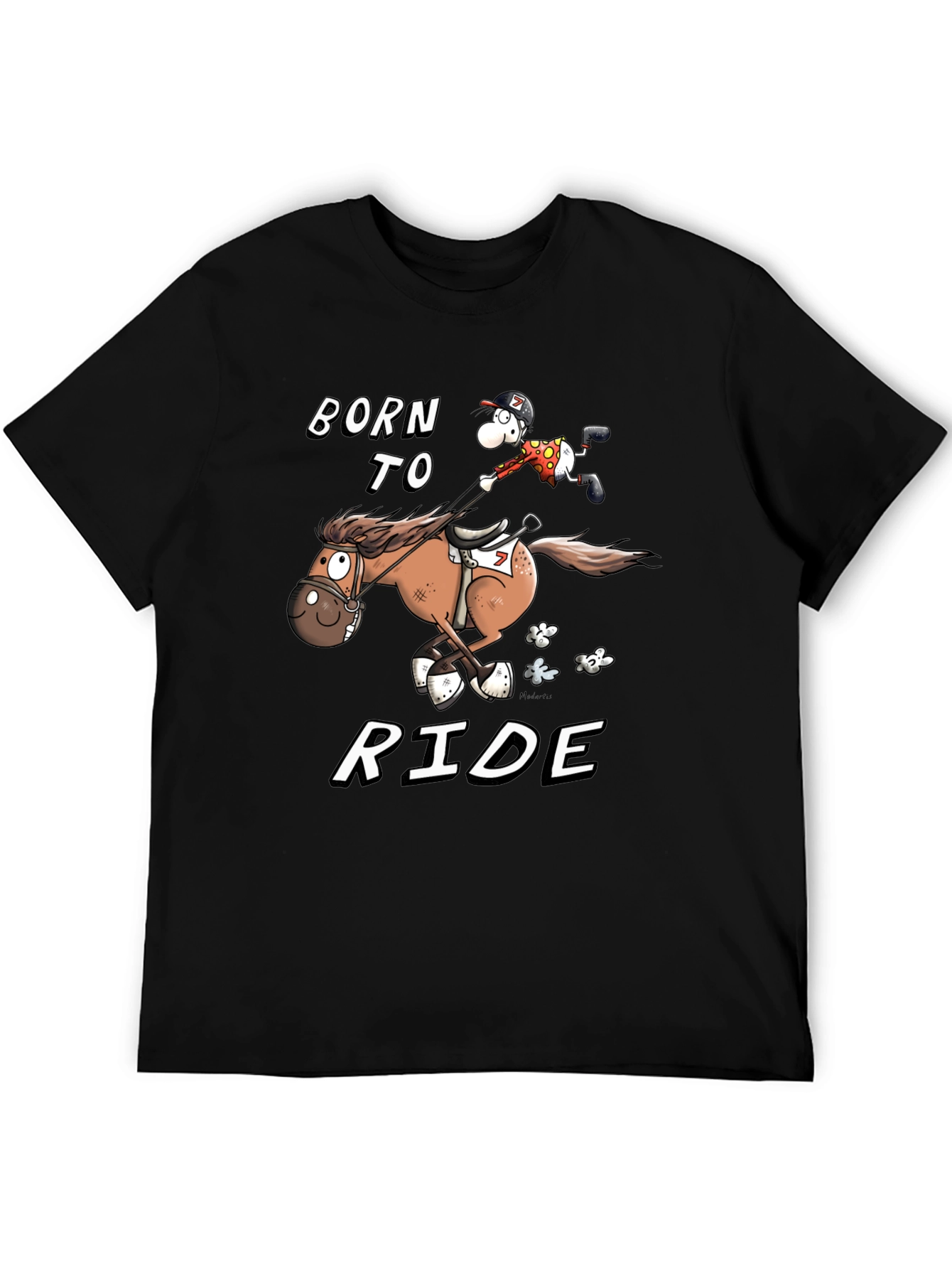 Born to Ride T-Shirt - Equestrian Cartoon