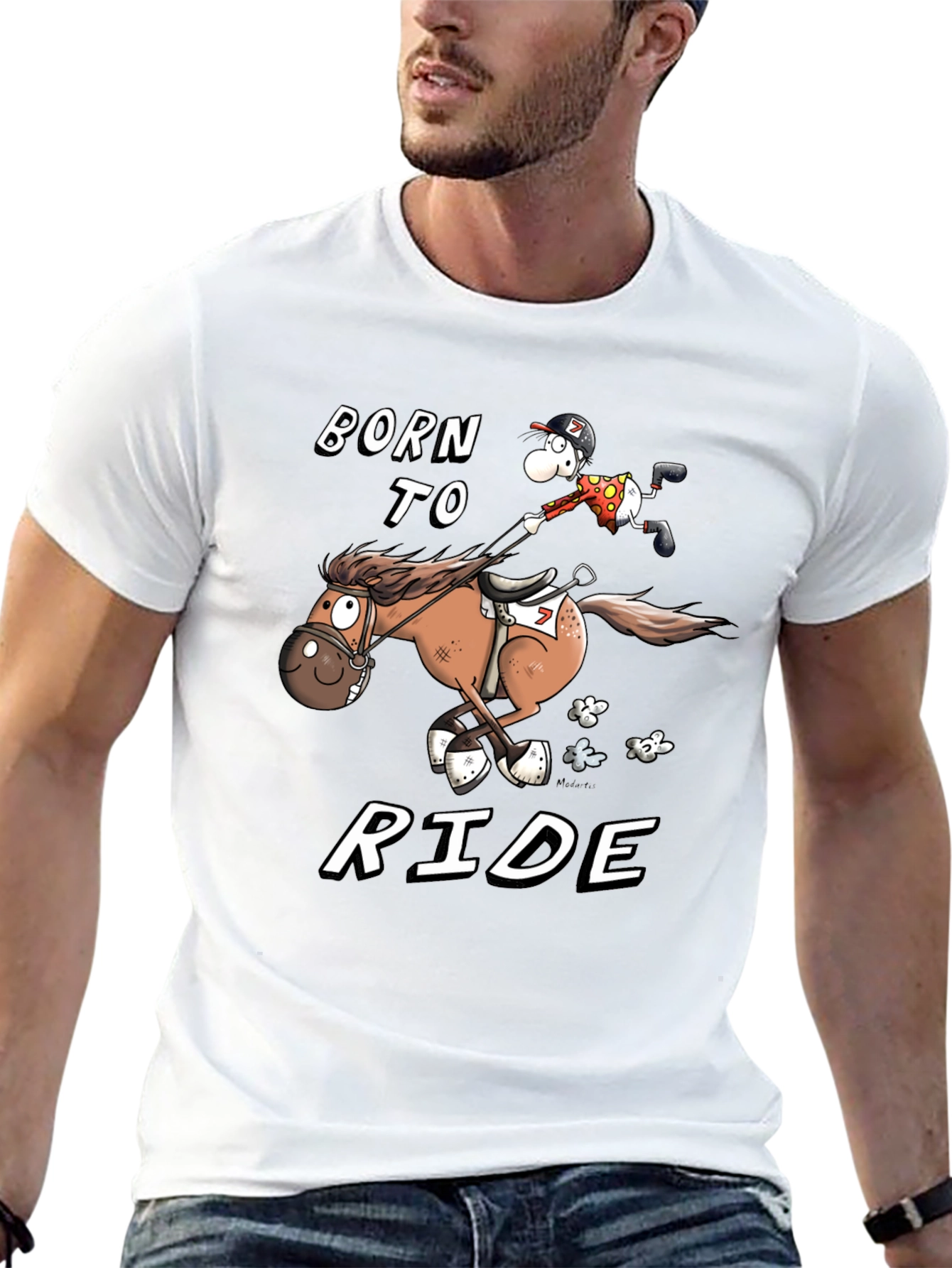 Born to Ride T-Shirt - Equestrian Cartoon