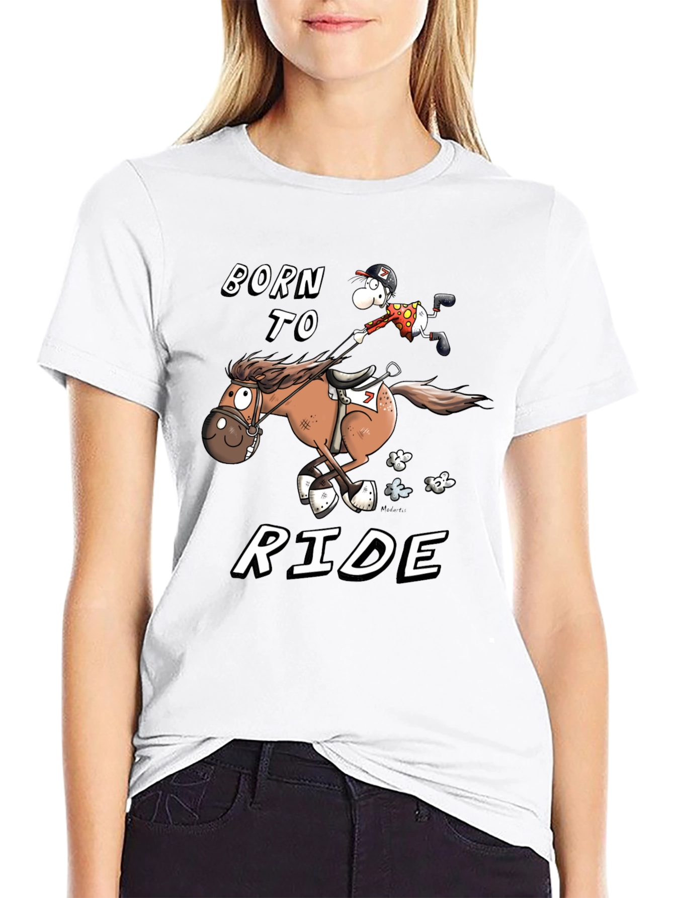 Born to Ride T-Shirt - Equestrian Cartoon